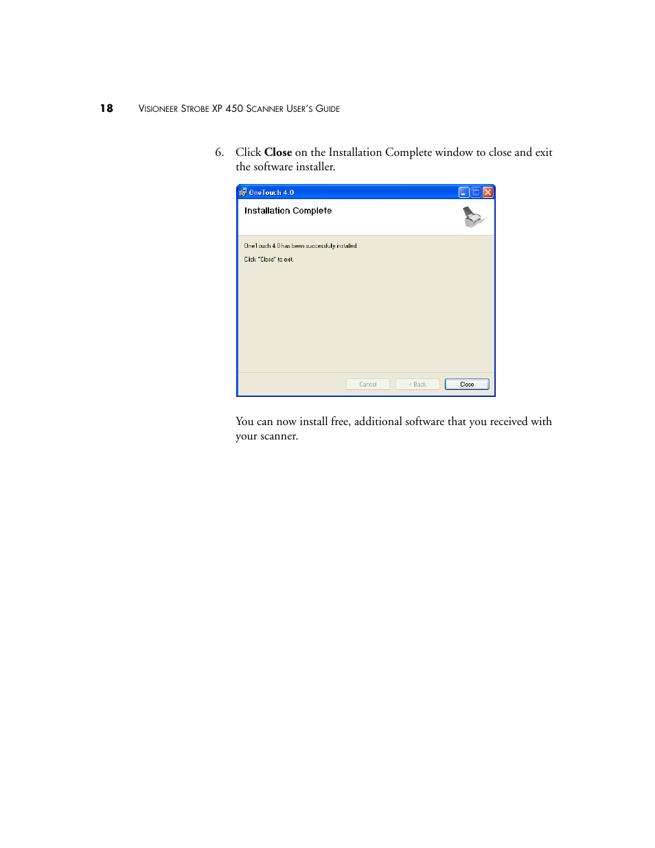 Visioneer XP 450 User Manual | Page 23 / 132