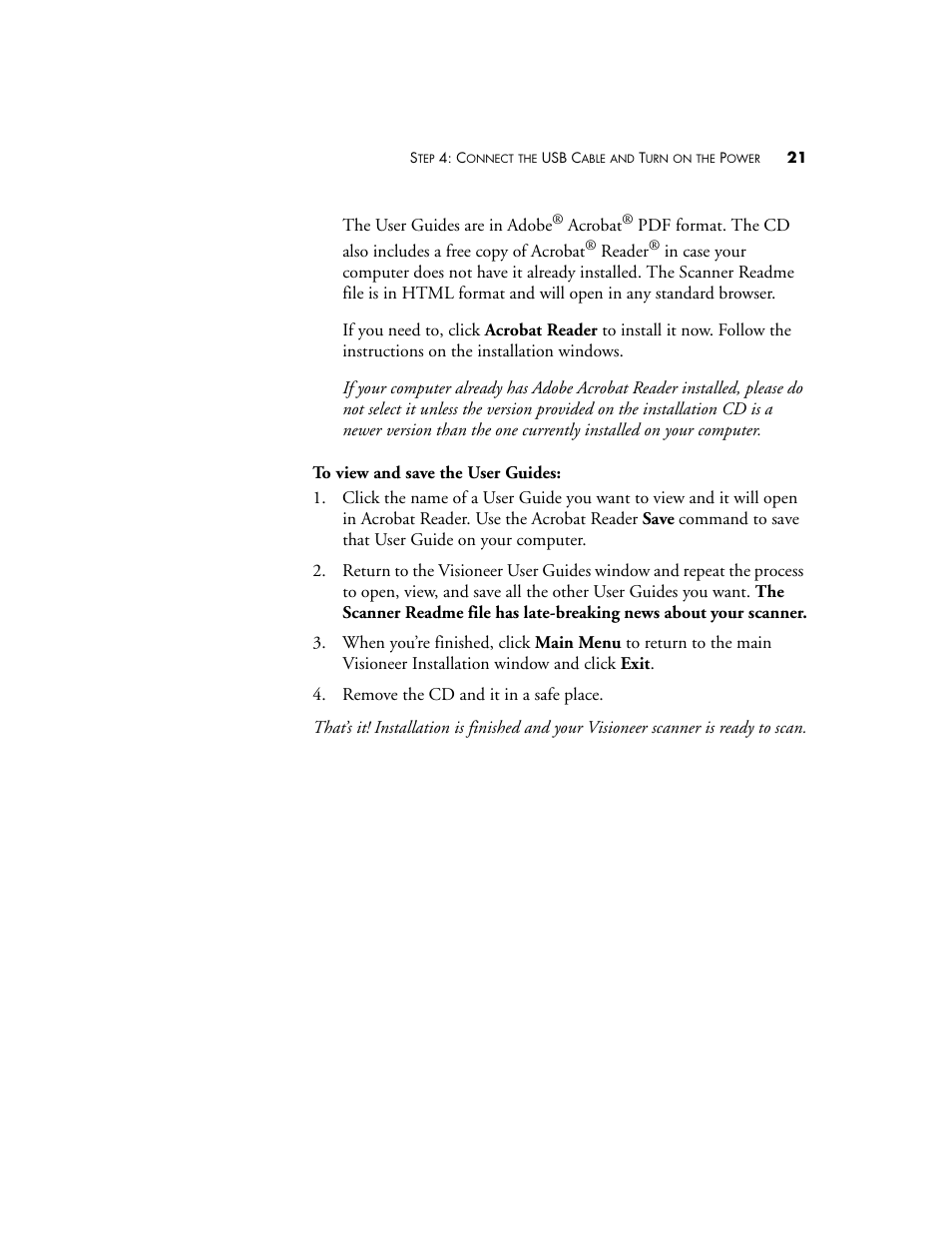 Visioneer XP 450 User Manual | Page 26 / 132