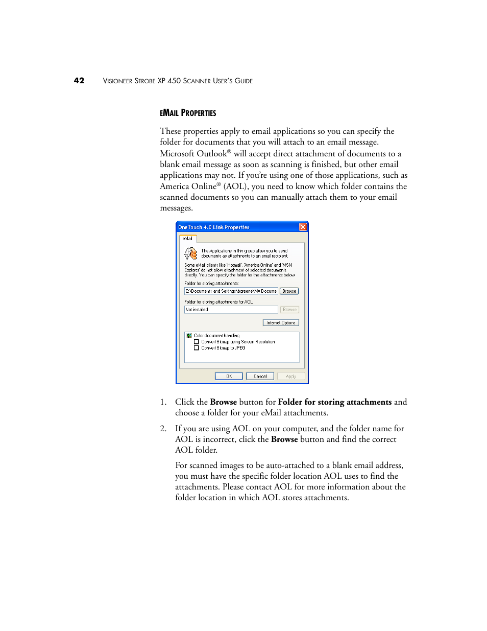 Visioneer XP 450 User Manual | Page 47 / 132