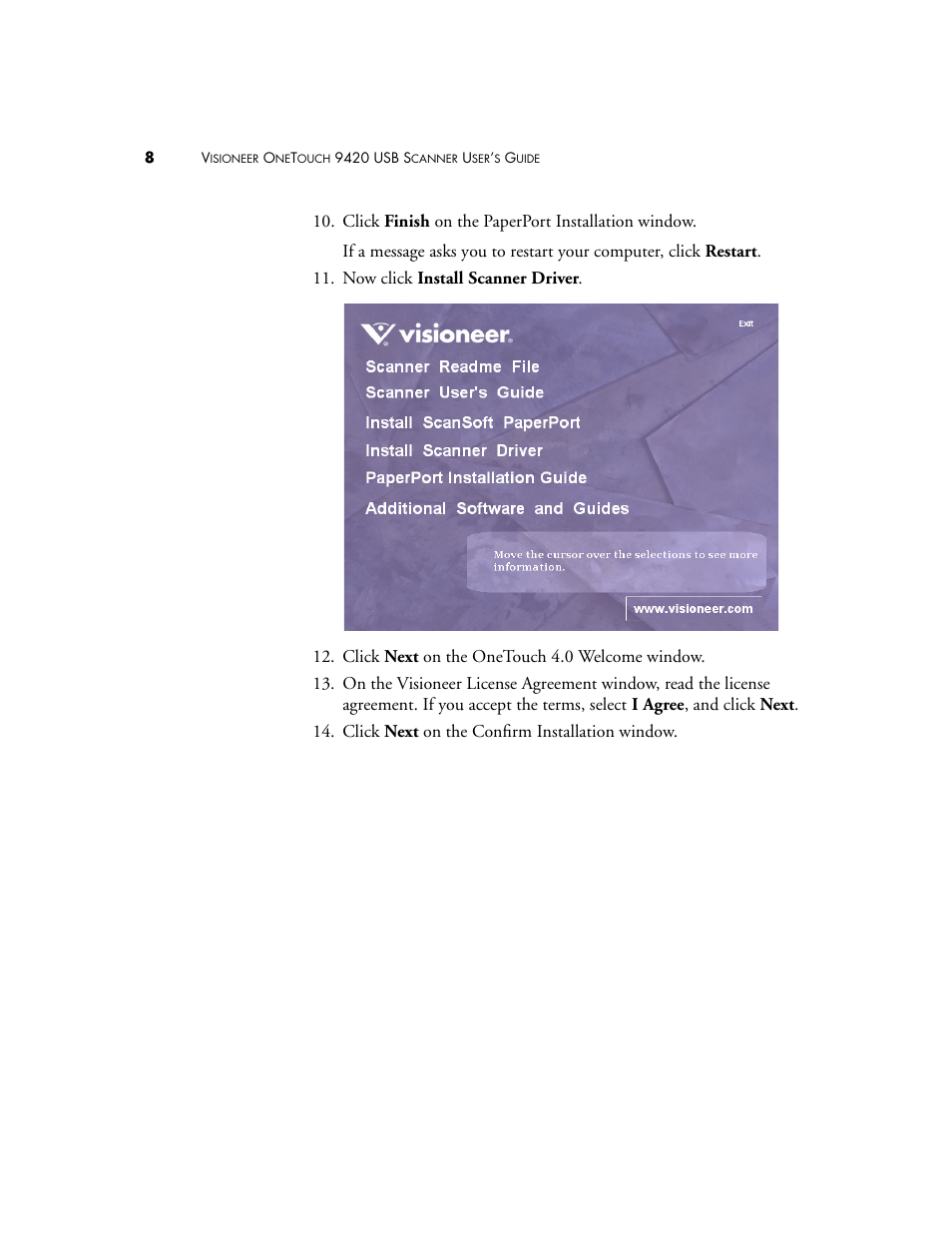 Visioneer 9420 User Manual | Page 12 / 106