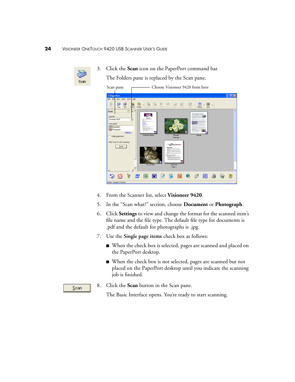 Visioneer 9420 User Manual | Page 28 / 106