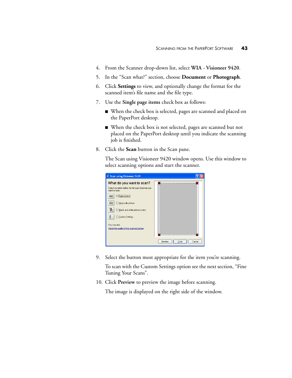 Visioneer 9420 User Manual | Page 47 / 106