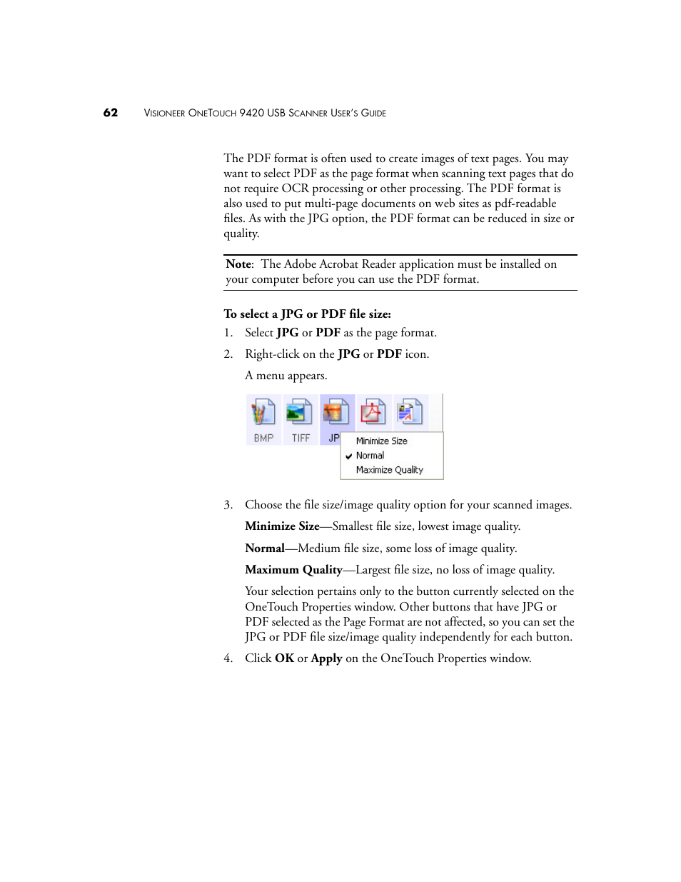 Visioneer 9420 User Manual | Page 66 / 106