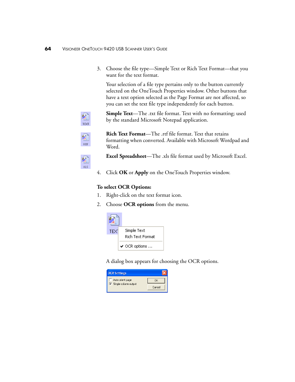Visioneer 9420 User Manual | Page 68 / 106