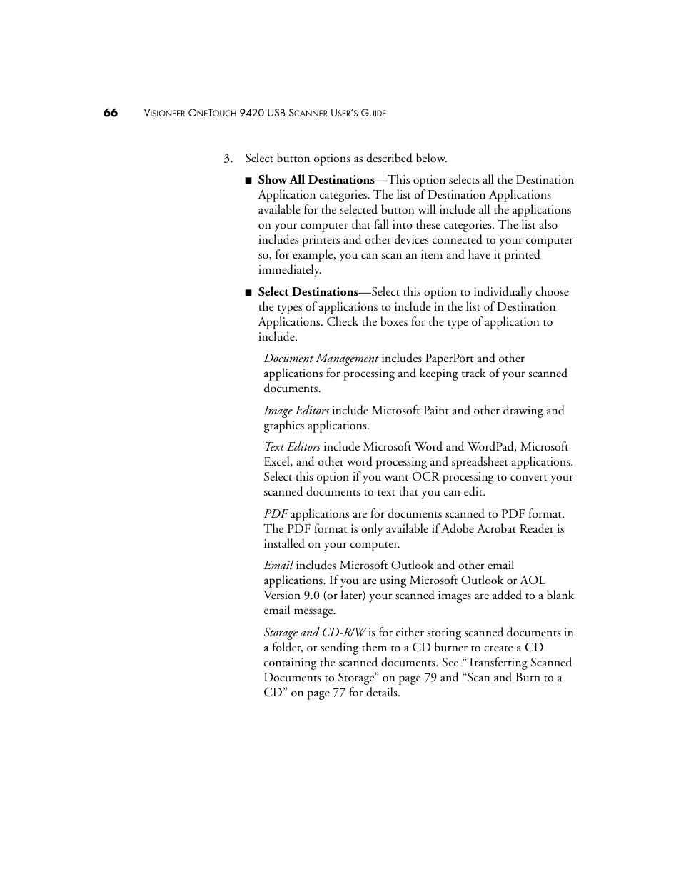 Visioneer 9420 User Manual | Page 70 / 106