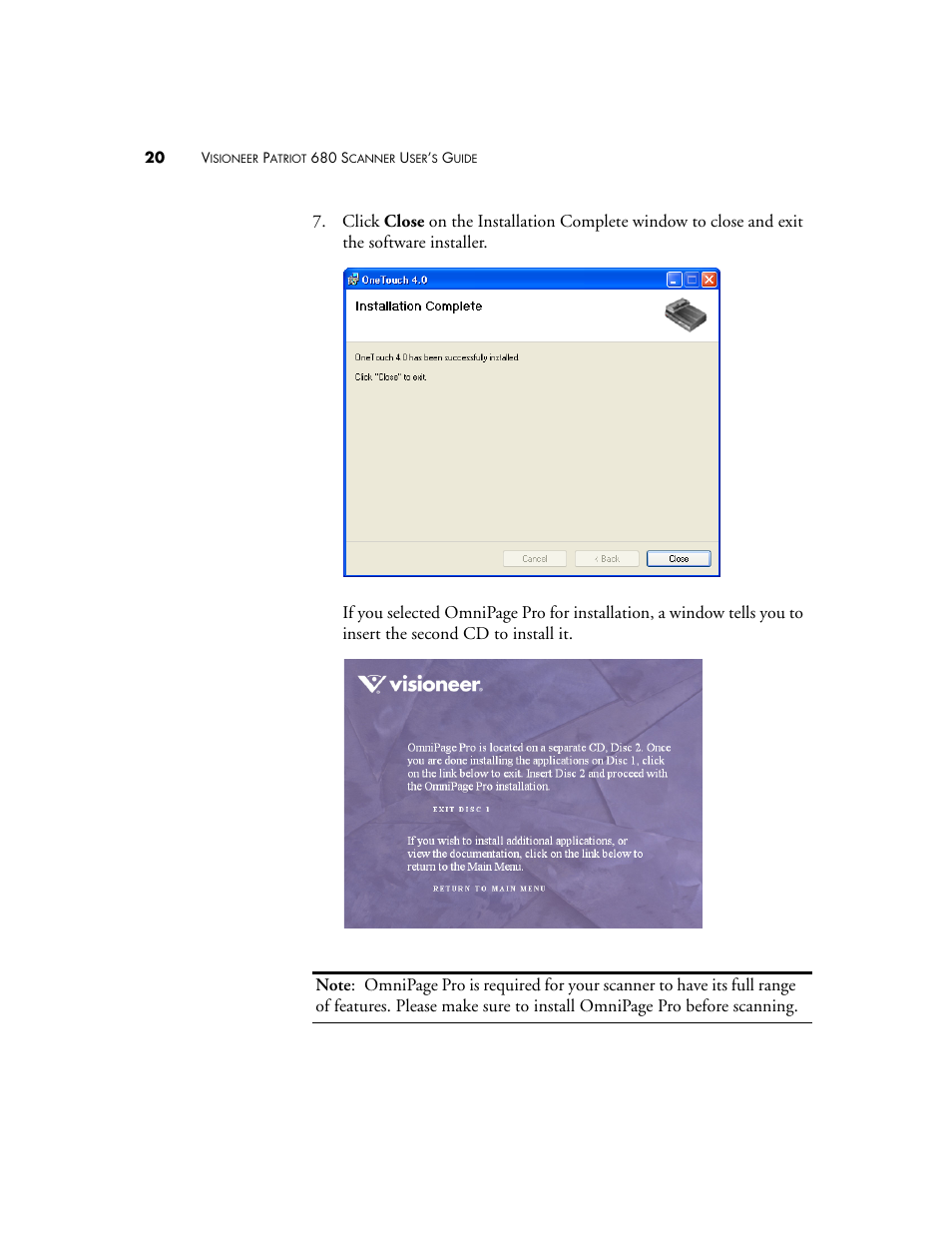 Visioneer Patriot 680 User Manual | Page 27 / 158