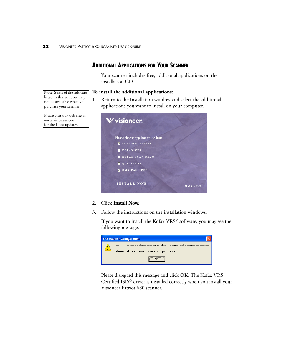 Additional applications for your scanner | Visioneer Patriot 680 User Manual | Page 29 / 158
