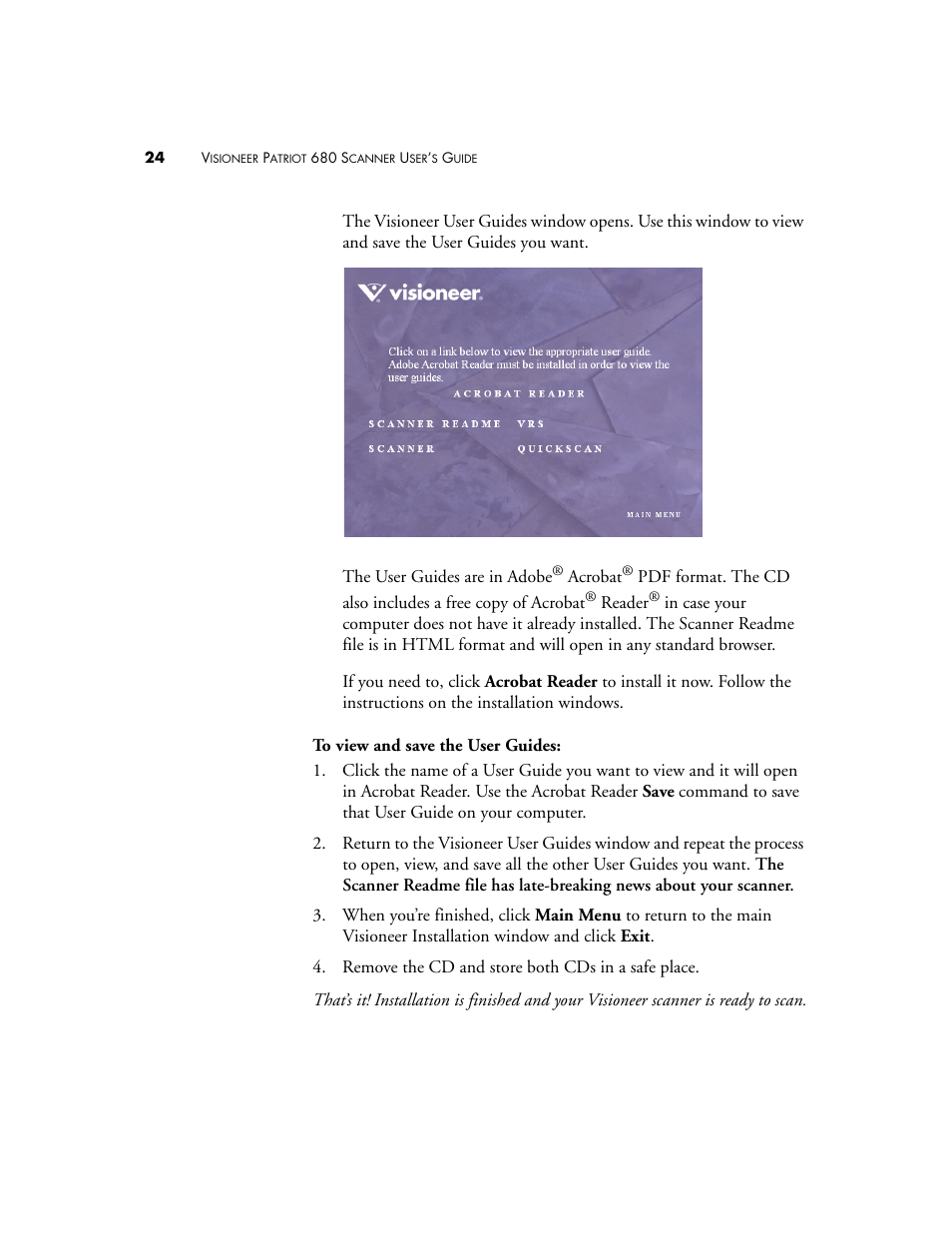 Visioneer Patriot 680 User Manual | Page 31 / 158