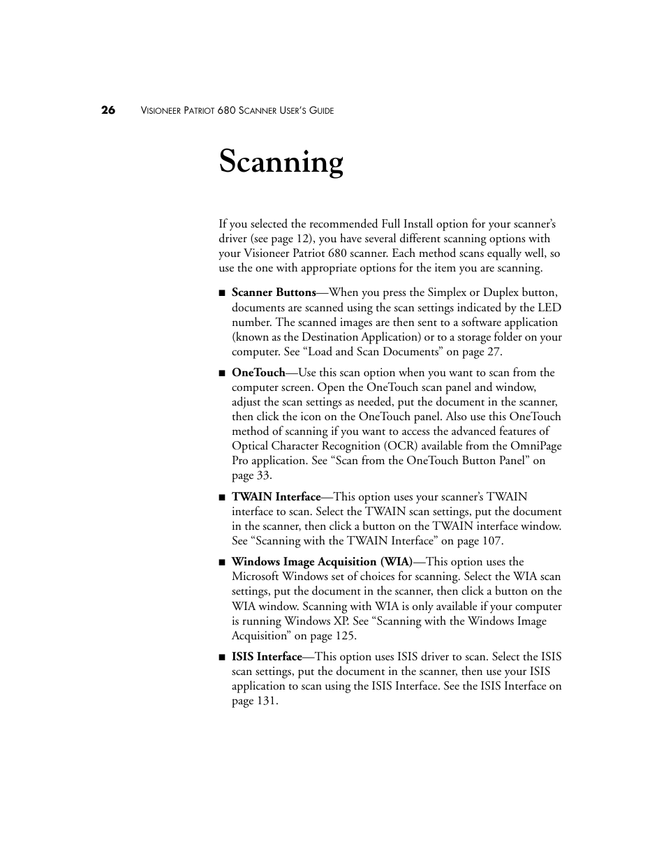 Scanning | Visioneer Patriot 680 User Manual | Page 33 / 158