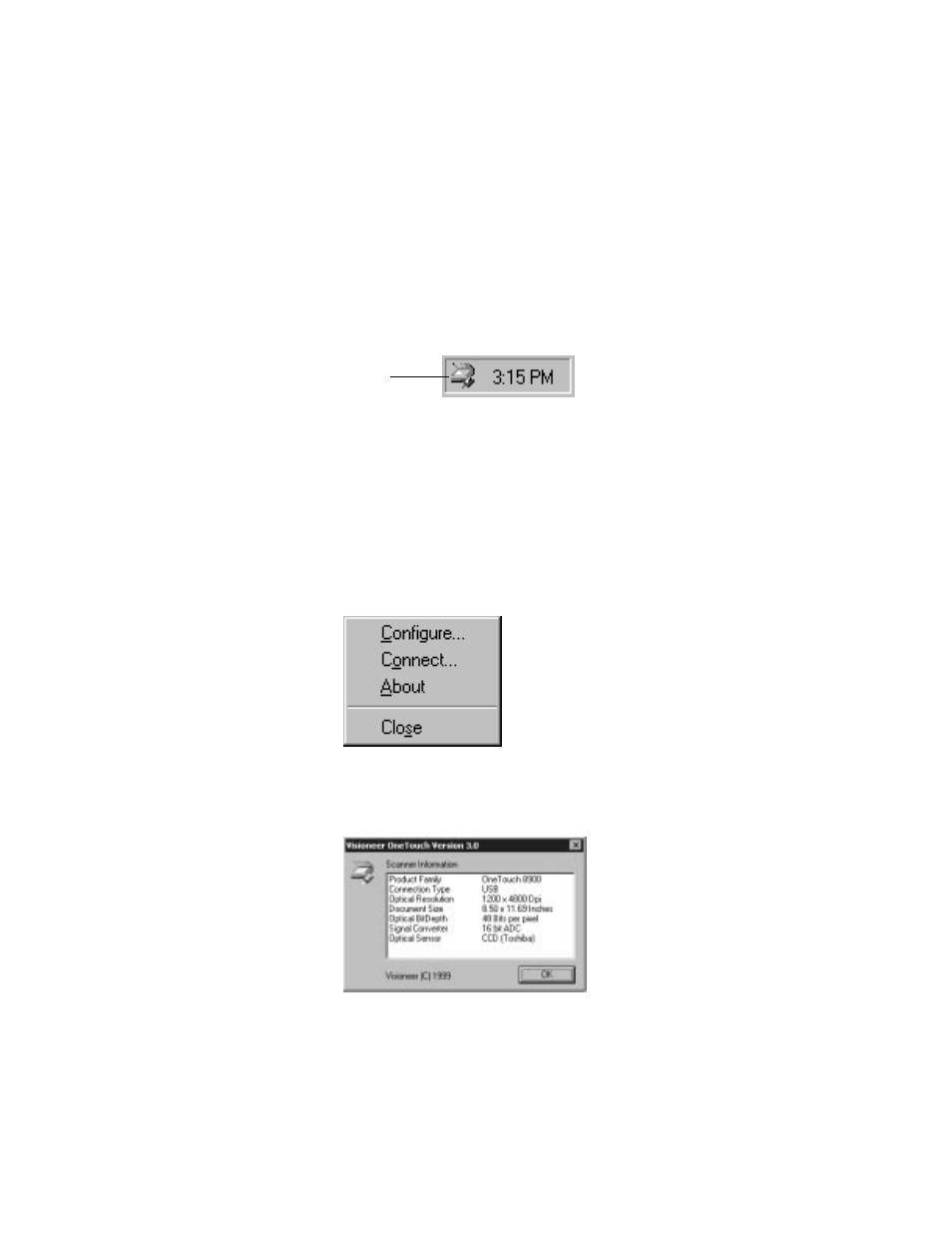 Step 3: checking out your scanner, Step 3: c, Hecking | Canner | Visioneer OneTouch 8900 User Manual | Page 14 / 58