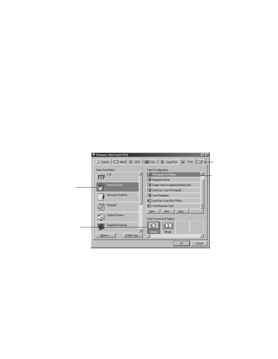 About the configuration dialog box | Visioneer OneTouch 8900 User Manual | Page 22 / 58