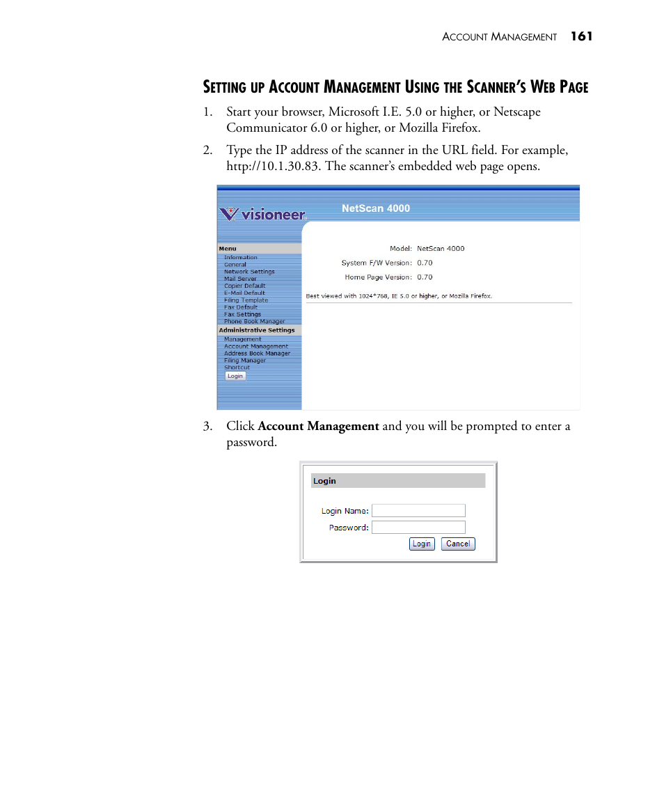 Visioneer NETSCAN 4000 User Manual | Page 168 / 186