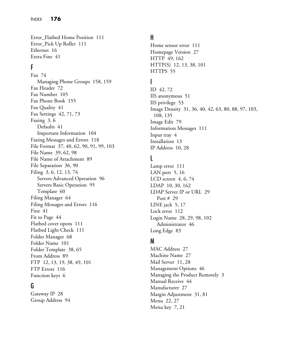 Visioneer NETSCAN 4000 User Manual | Page 183 / 186