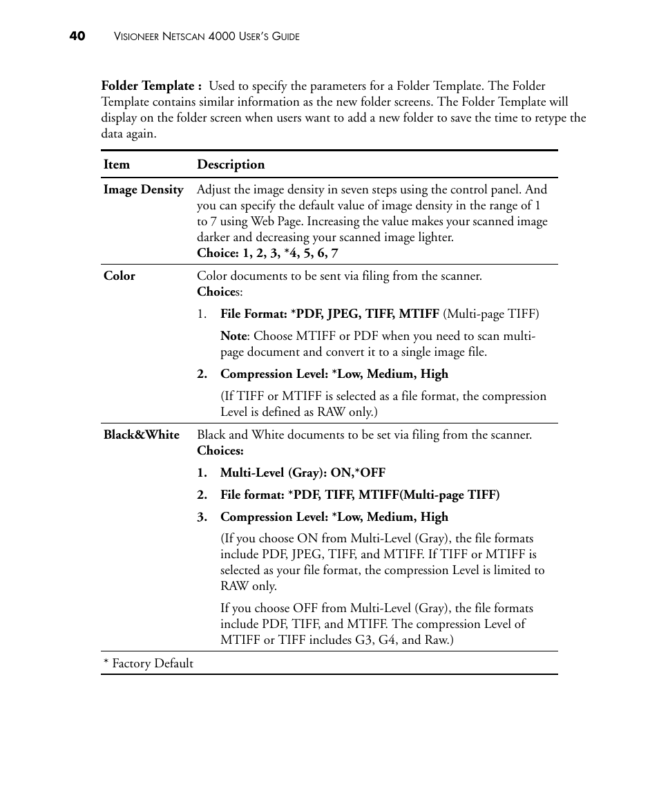Visioneer NETSCAN 4000 User Manual | Page 47 / 186