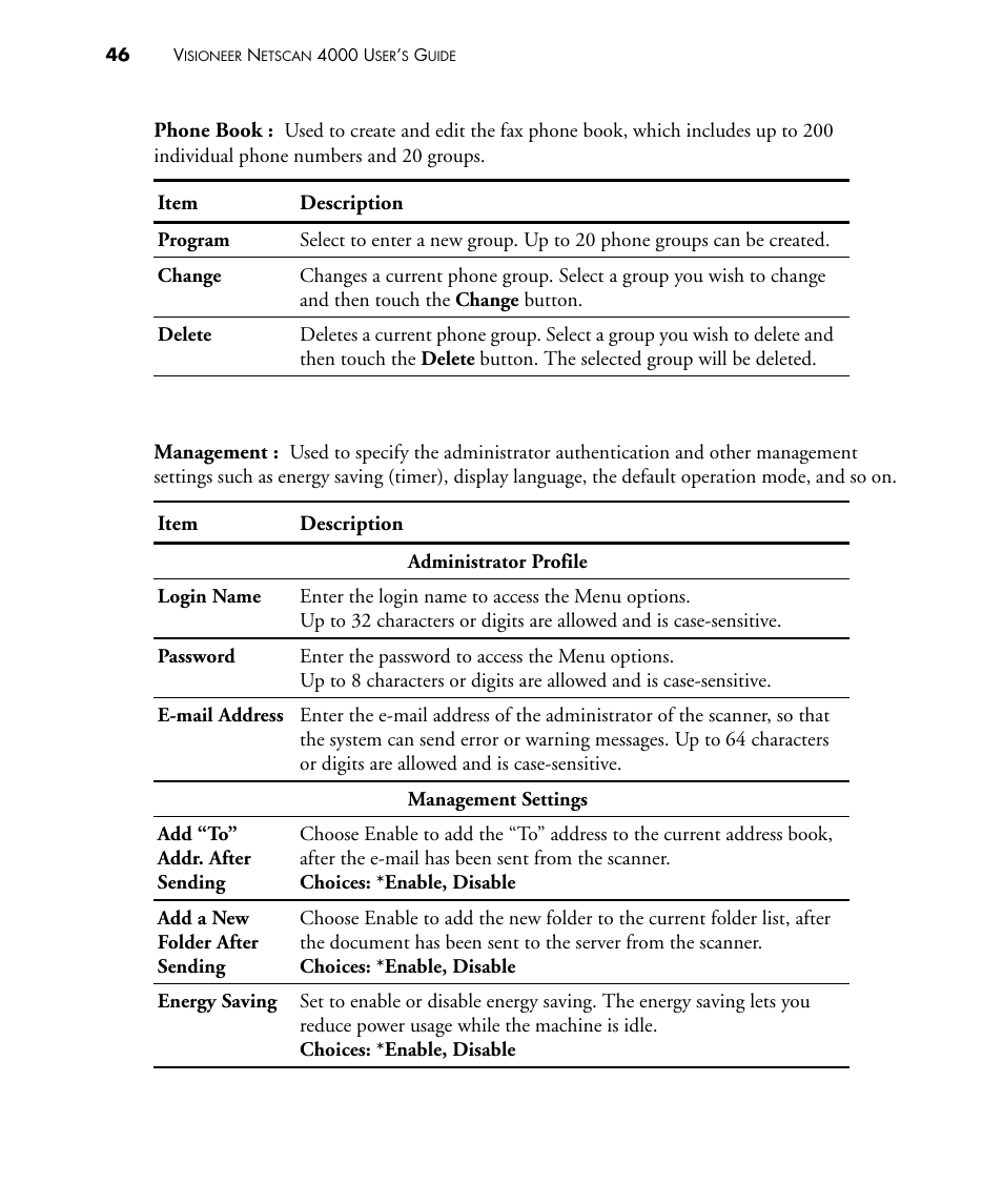 Visioneer NETSCAN 4000 User Manual | Page 53 / 186