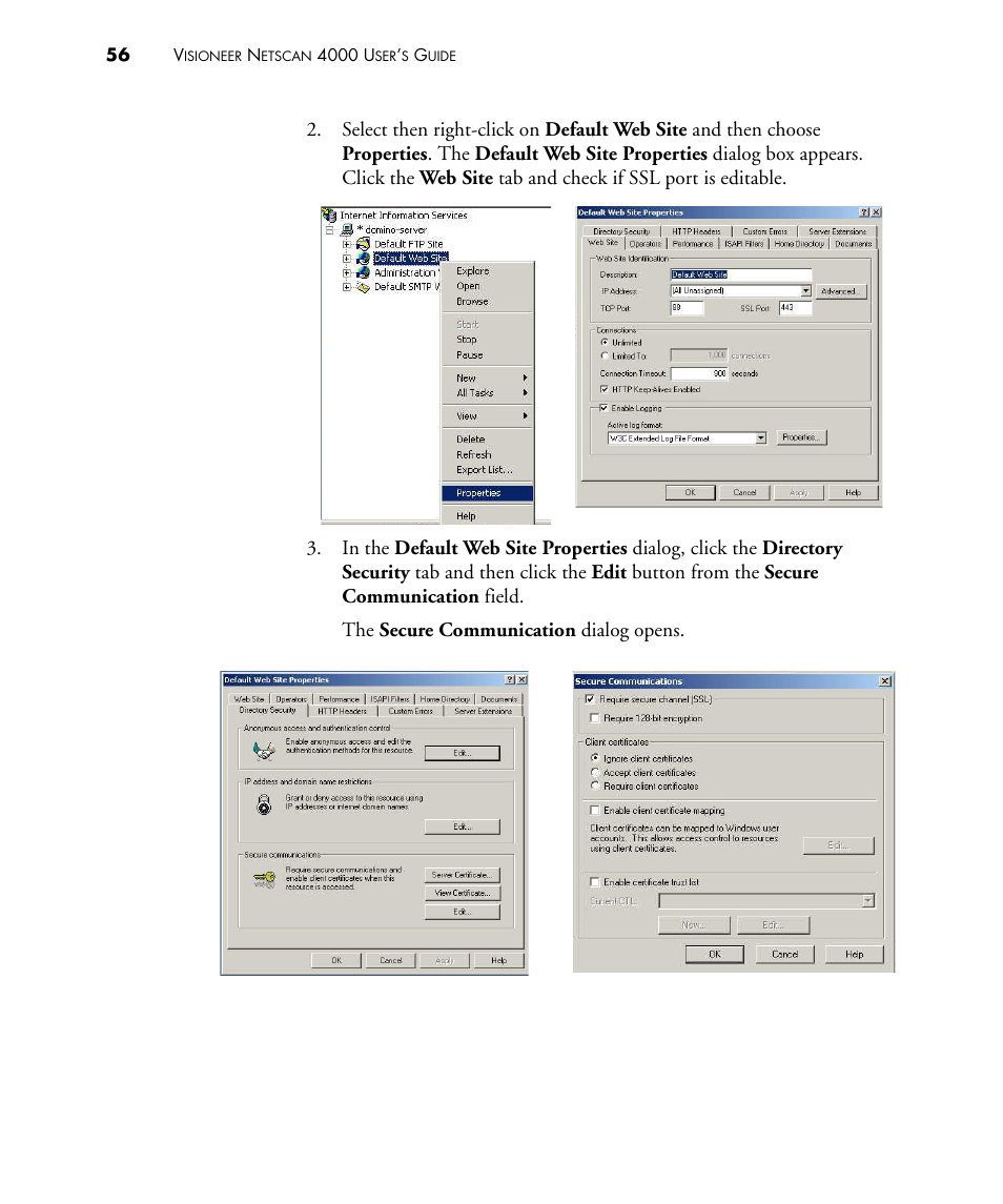 Visioneer NETSCAN 4000 User Manual | Page 63 / 186