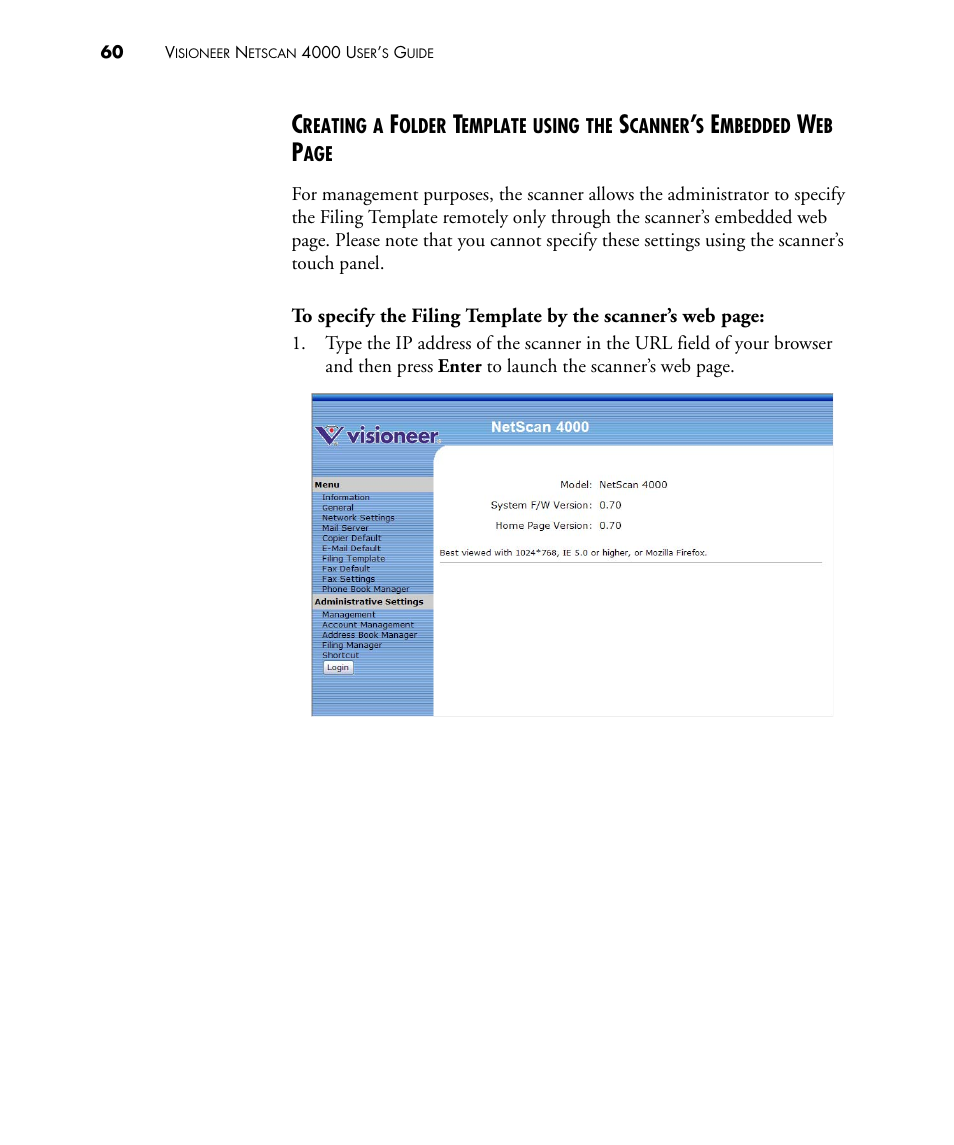 Visioneer NETSCAN 4000 User Manual | Page 67 / 186