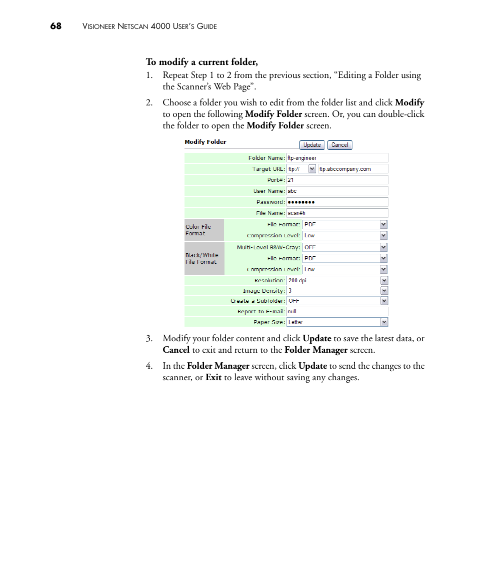 Visioneer NETSCAN 4000 User Manual | Page 75 / 186