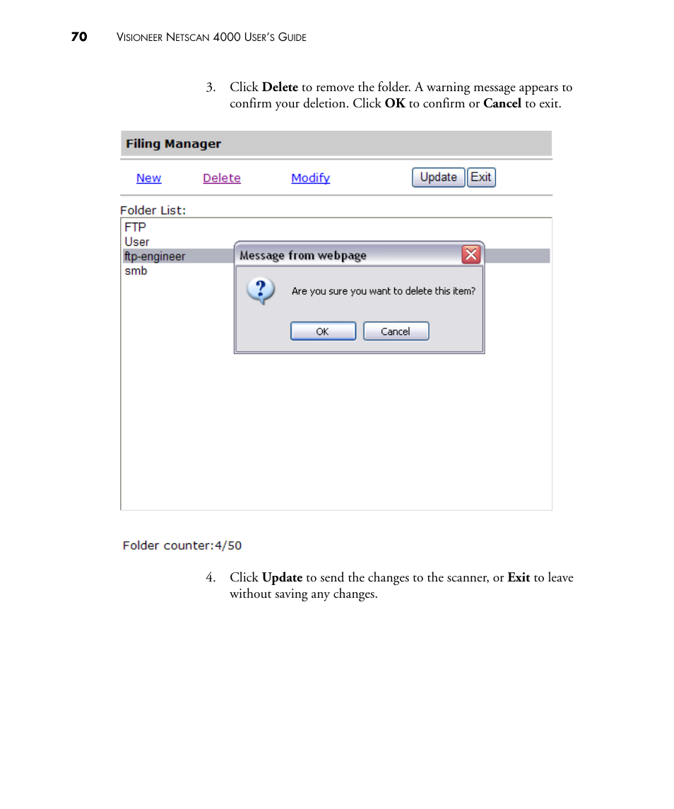 Visioneer NETSCAN 4000 User Manual | Page 77 / 186