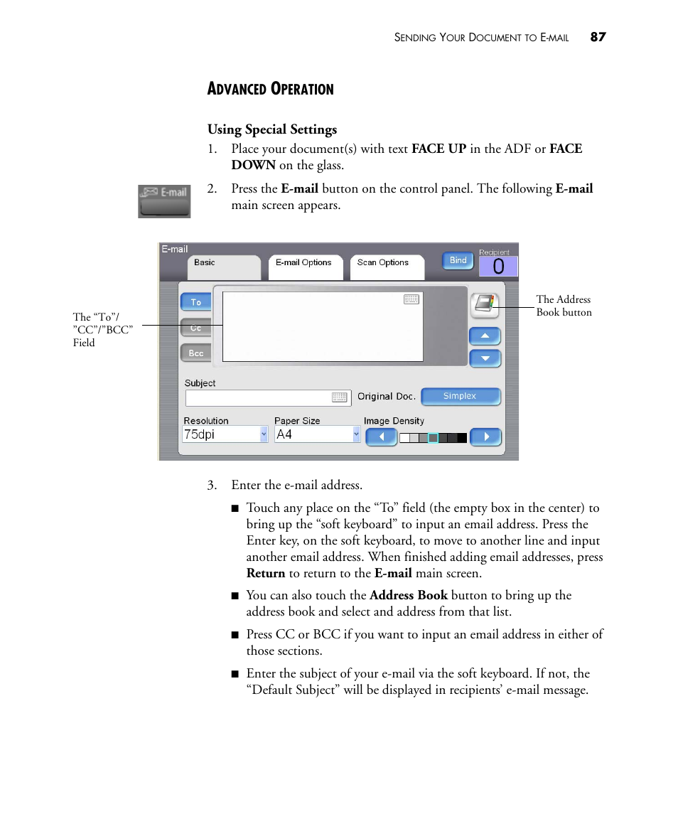 Advanced operation | Visioneer NETSCAN 4000 User Manual | Page 94 / 186