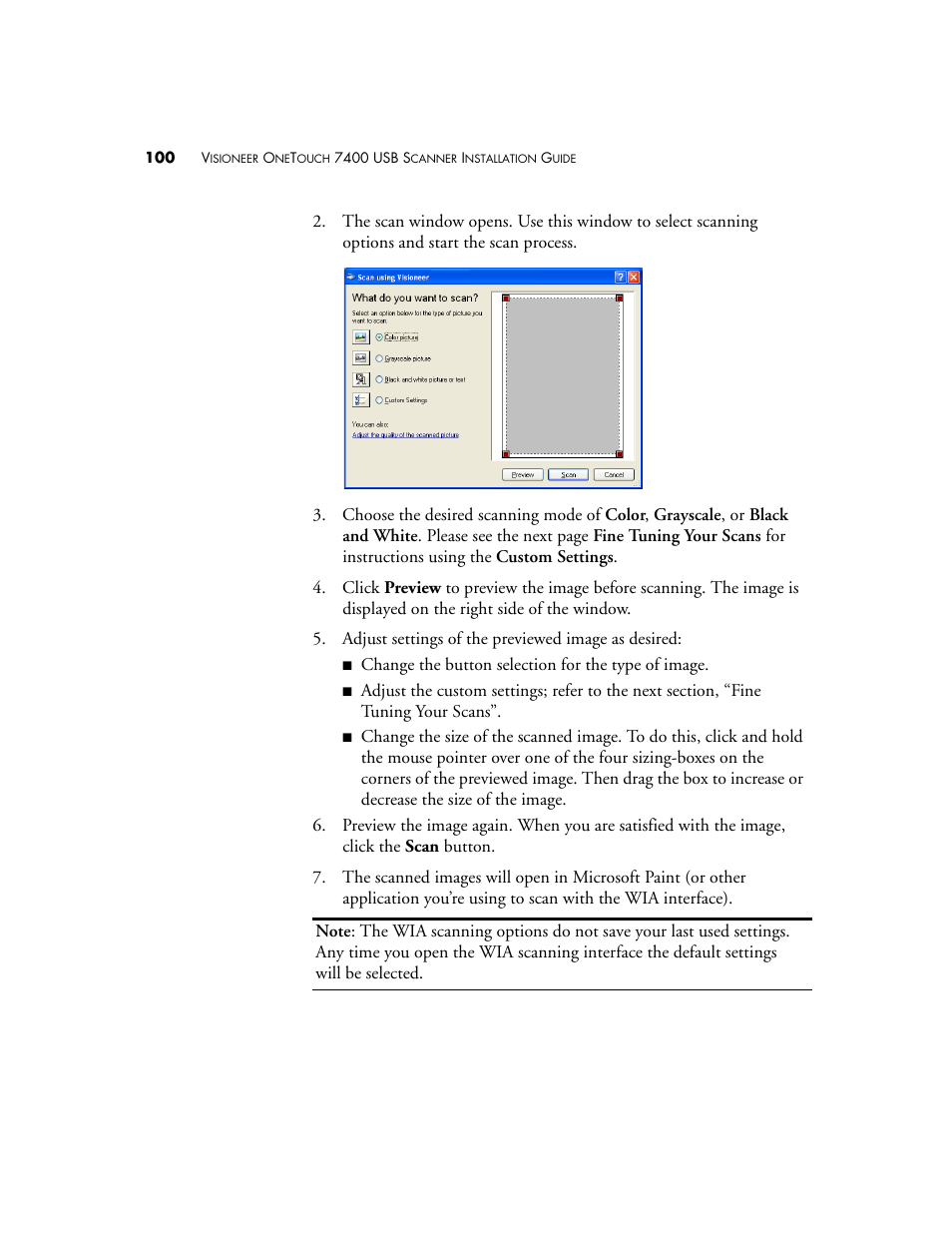 Visioneer OneTouch 7400 User Manual | Page 105 / 122
