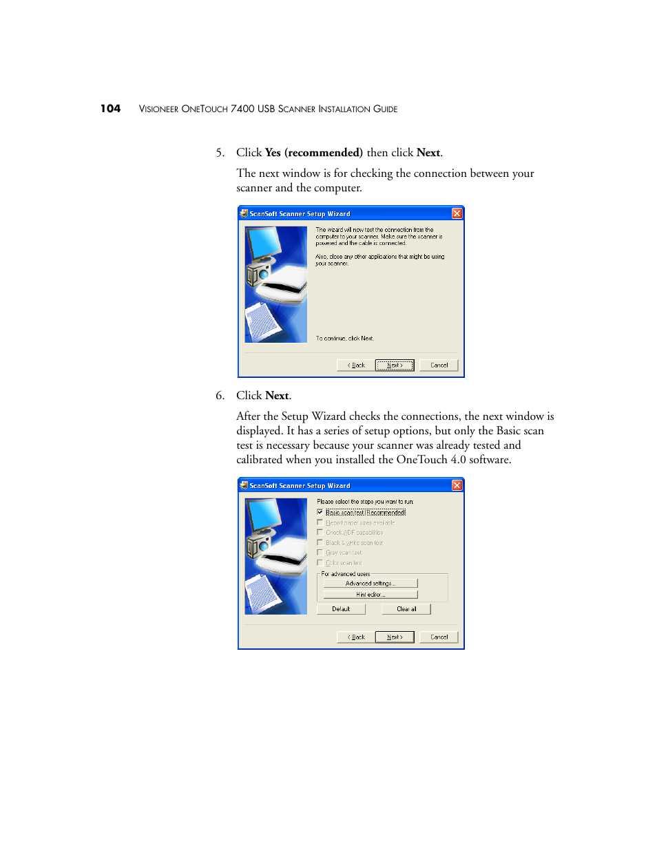 Visioneer OneTouch 7400 User Manual | Page 109 / 122
