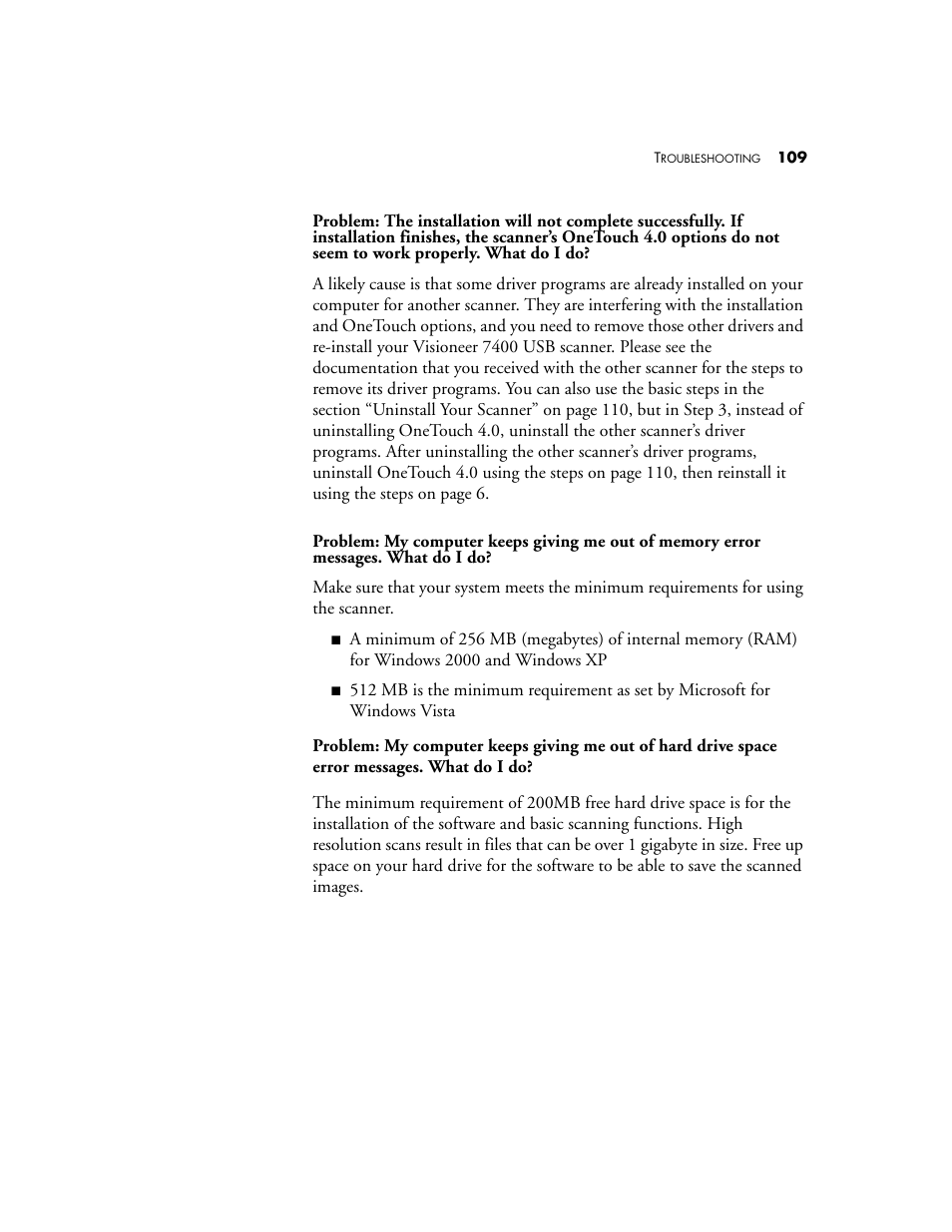 Visioneer OneTouch 7400 User Manual | Page 114 / 122
