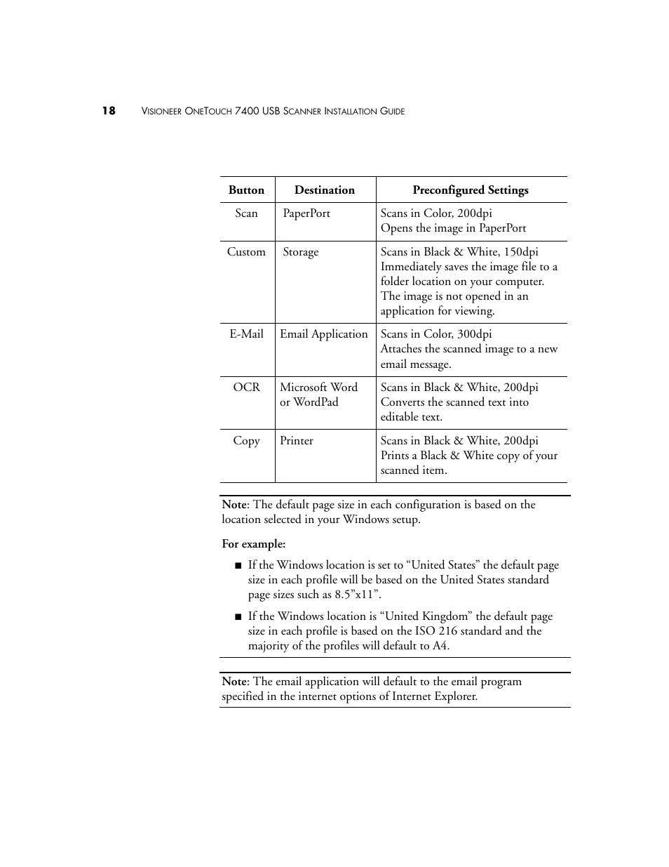 Visioneer OneTouch 7400 User Manual | Page 23 / 122