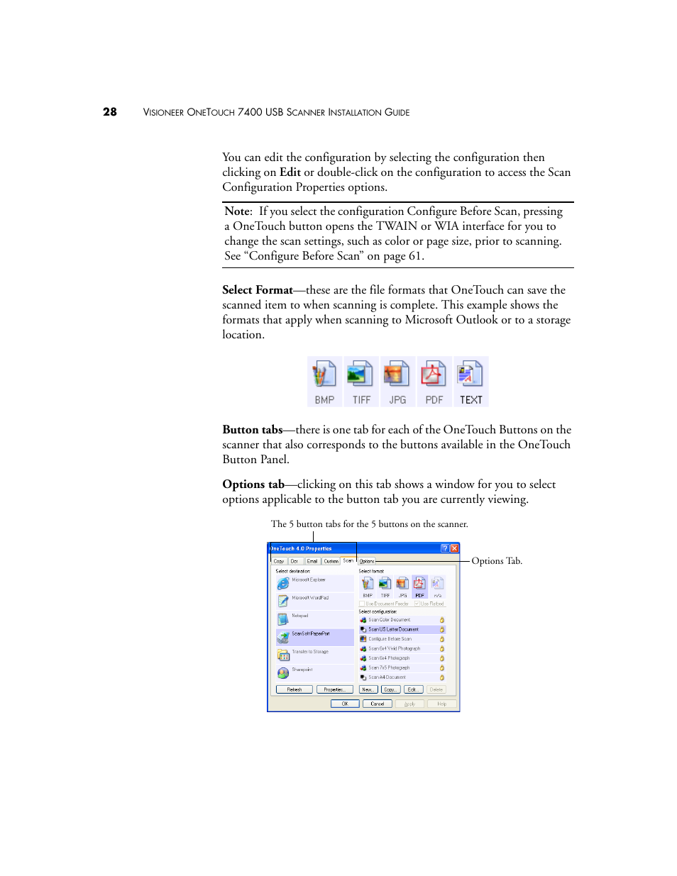 Visioneer OneTouch 7400 User Manual | Page 33 / 122