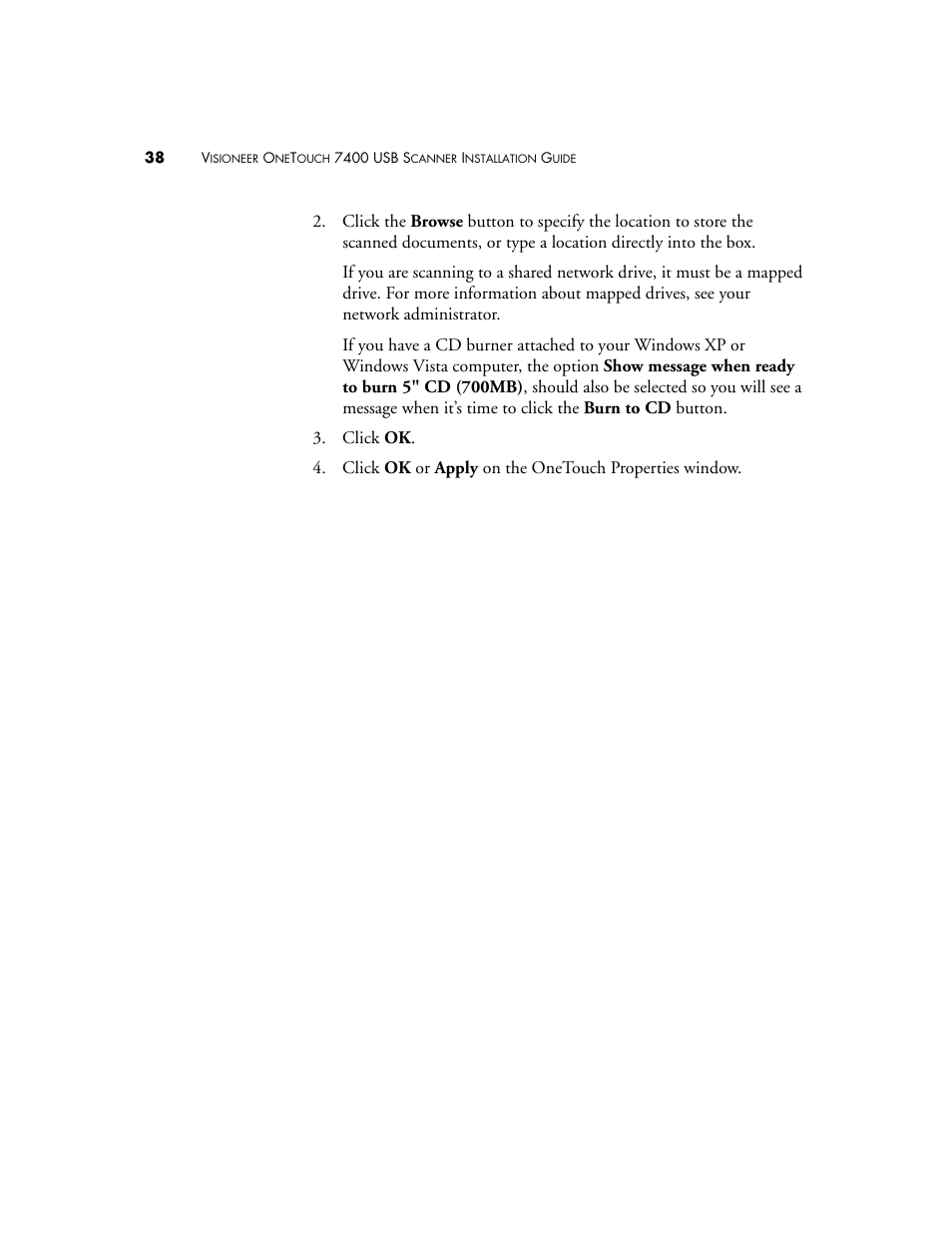 Visioneer OneTouch 7400 User Manual | Page 43 / 122