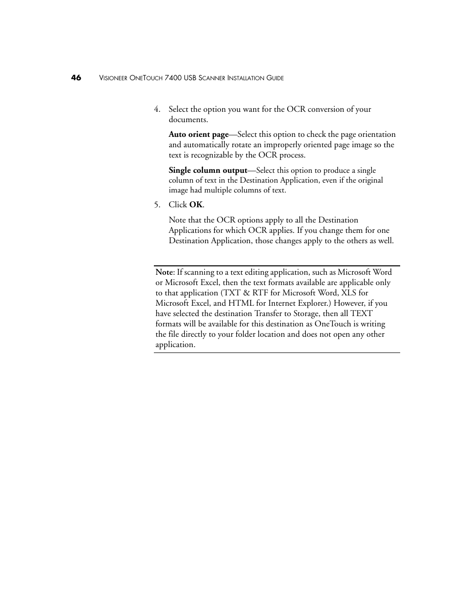 Visioneer OneTouch 7400 User Manual | Page 51 / 122