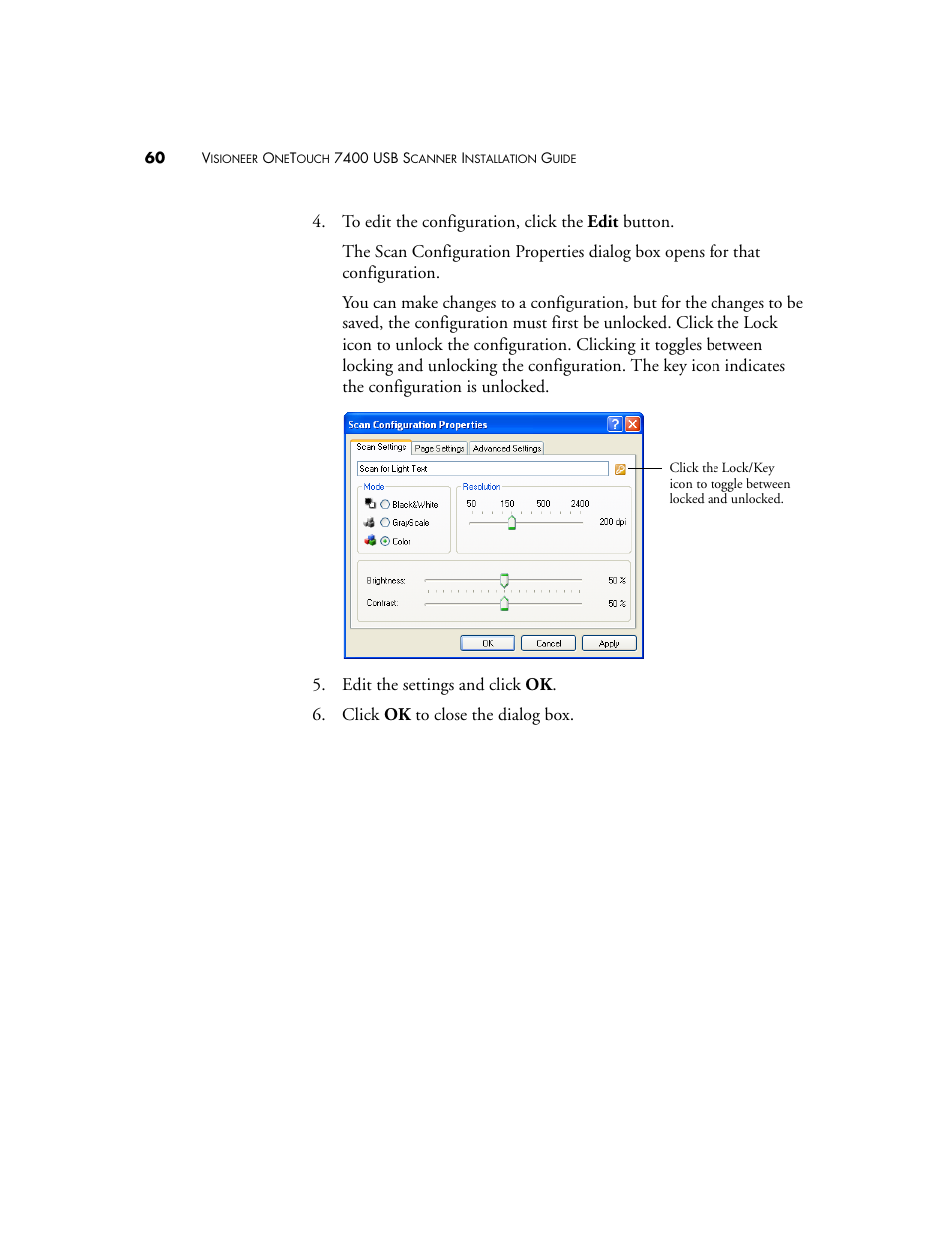 Visioneer OneTouch 7400 User Manual | Page 65 / 122