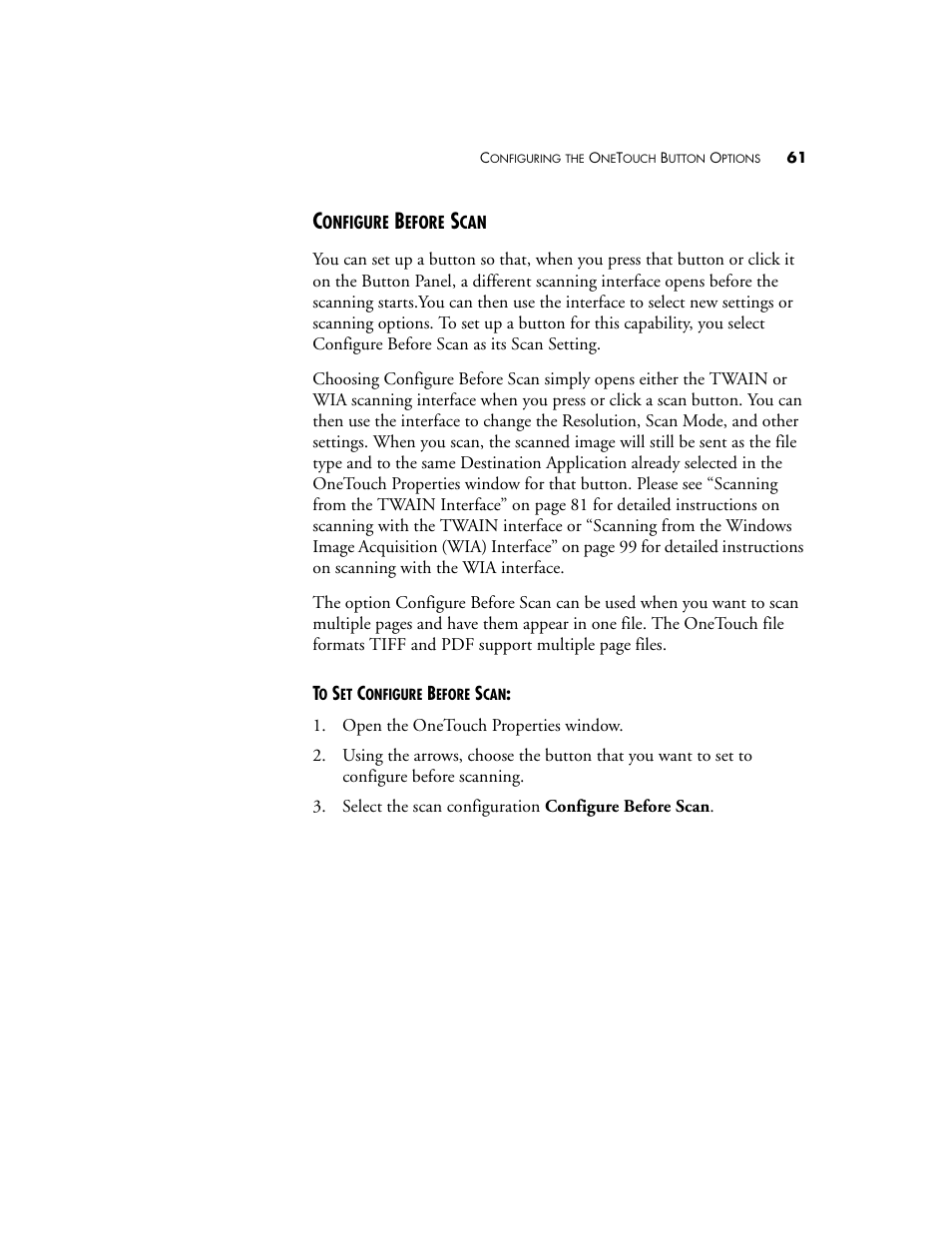Configure before scan | Visioneer OneTouch 7400 User Manual | Page 66 / 122