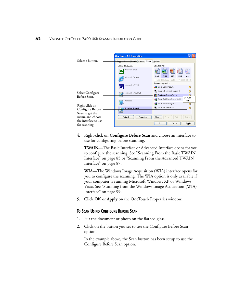 Visioneer OneTouch 7400 User Manual | Page 67 / 122