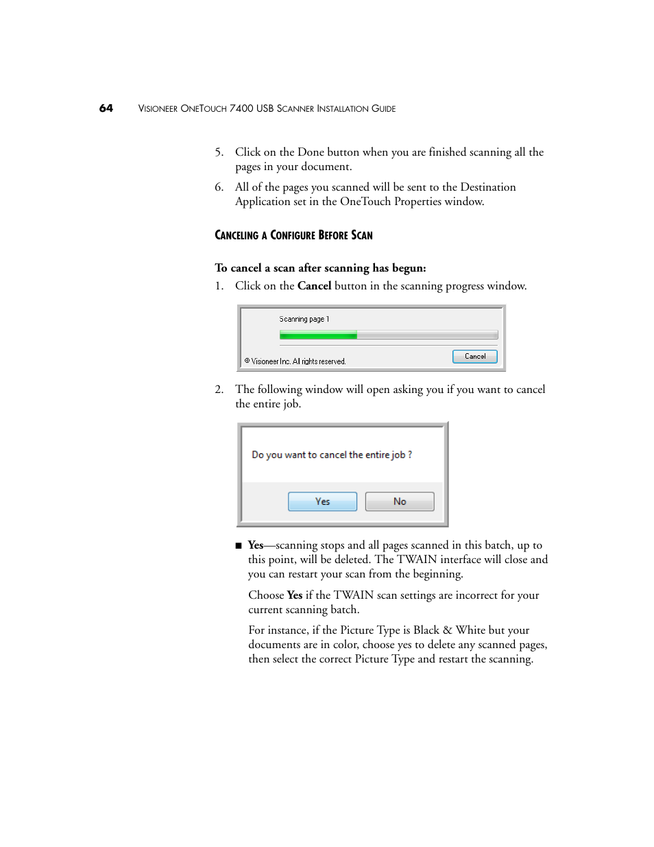 Visioneer OneTouch 7400 User Manual | Page 69 / 122