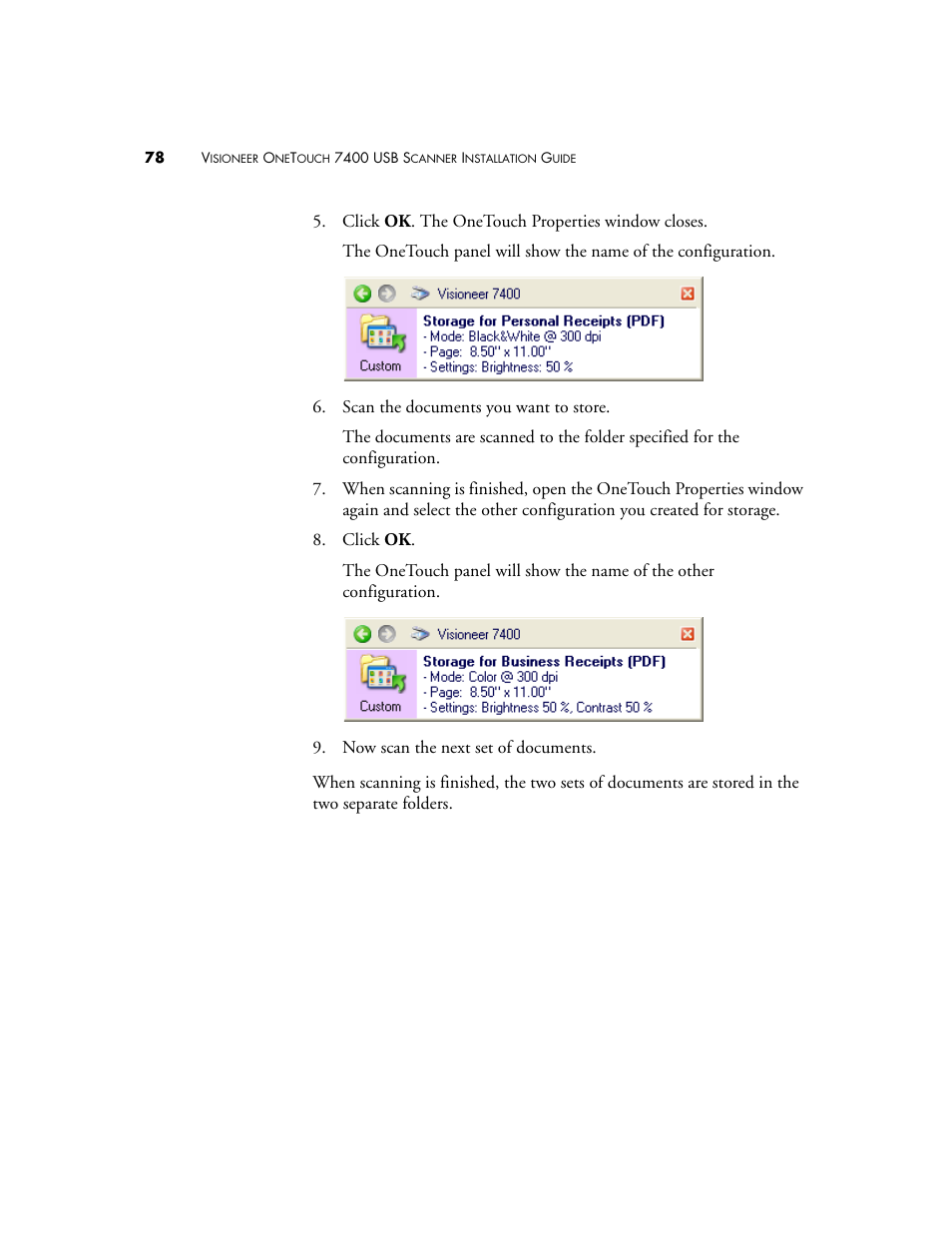 Visioneer OneTouch 7400 User Manual | Page 83 / 122