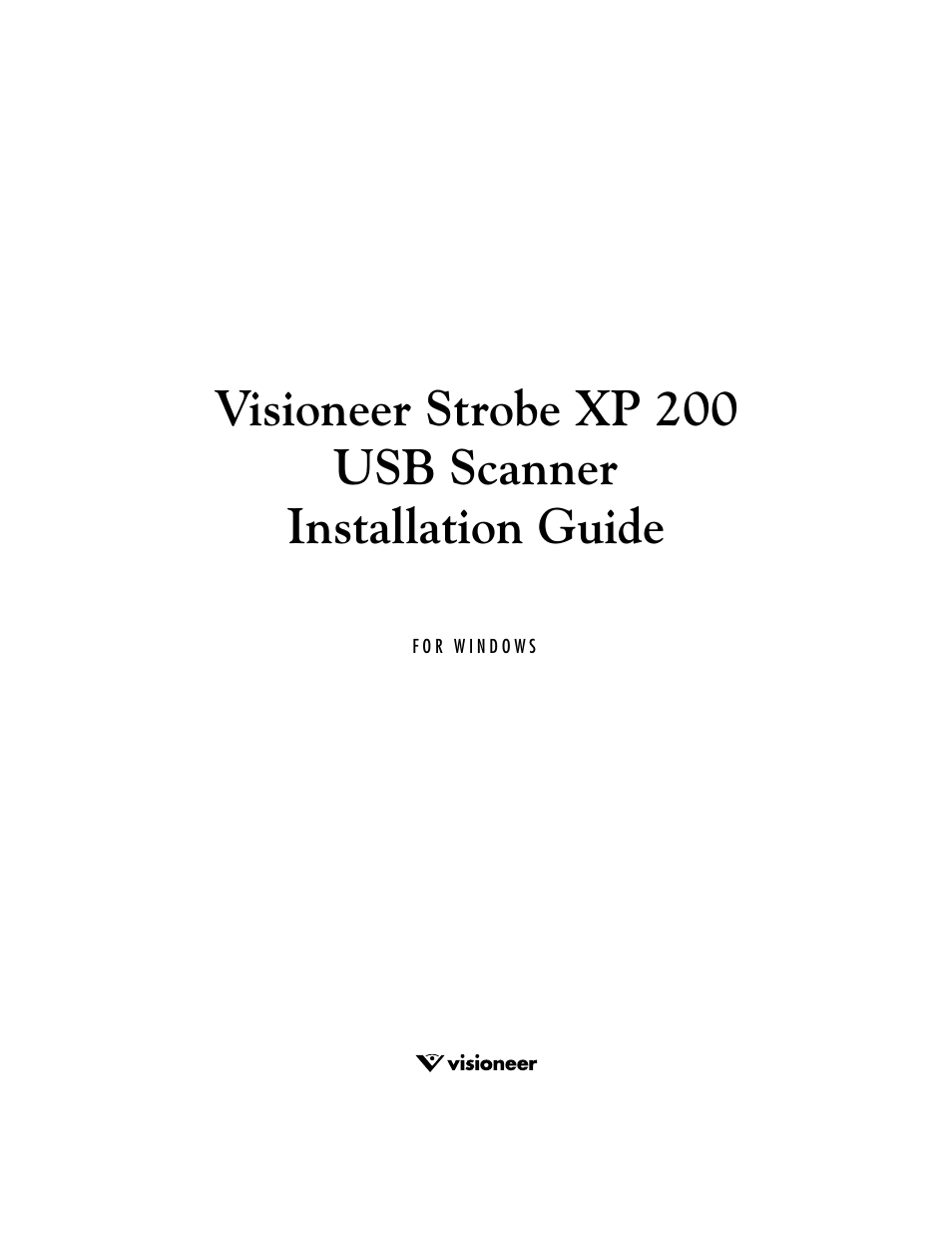 Visioneer Strobe XP 200 User Manual | 48 pages