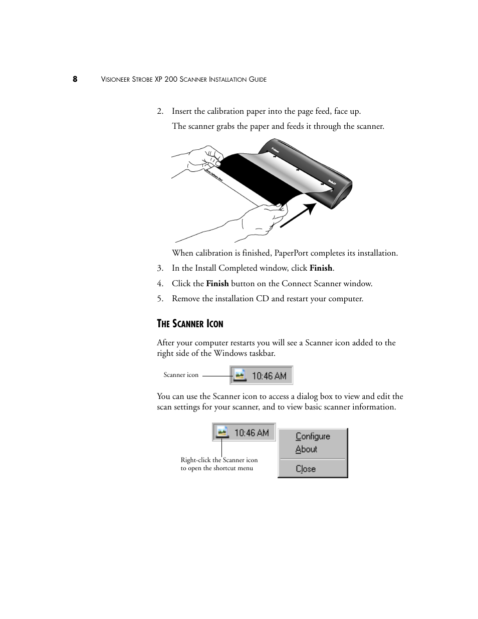 The scanner icon | Visioneer Strobe XP 200 User Manual | Page 12 / 48