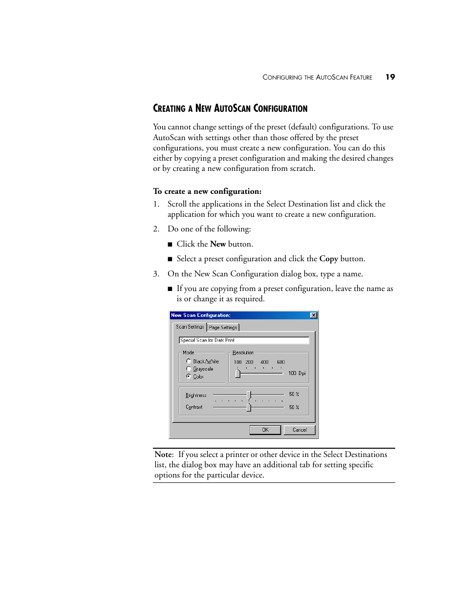 Creating a new autoscan configuration | Visioneer Strobe XP 200 User Manual | Page 23 / 48