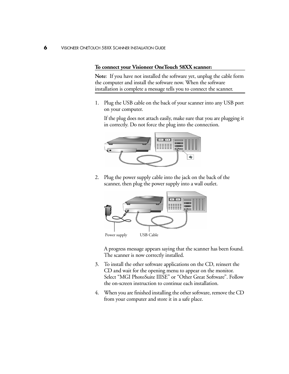 Visioneer OneTouch 58XX User Manual | Page 10 / 45