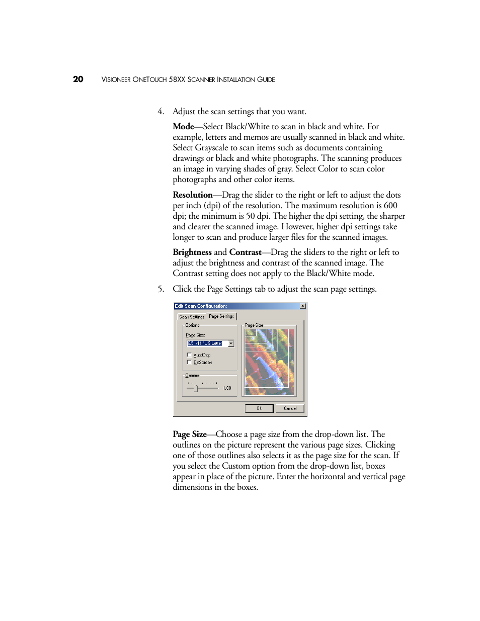 Visioneer OneTouch 58XX User Manual | Page 24 / 45