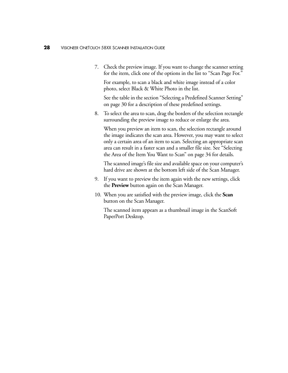 Visioneer OneTouch 58XX User Manual | Page 32 / 45