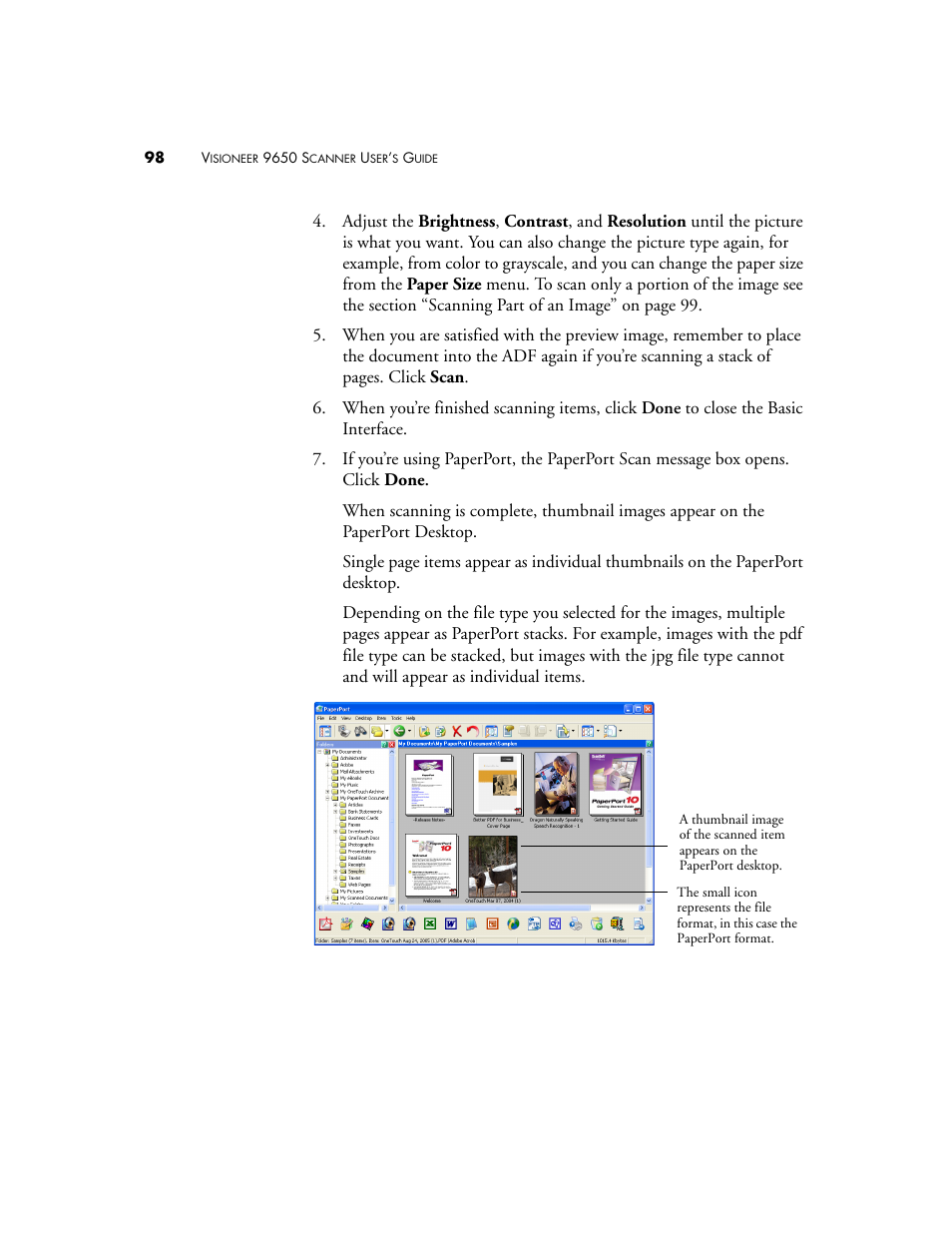 Visioneer 9650 User Manual | Page 105 / 158