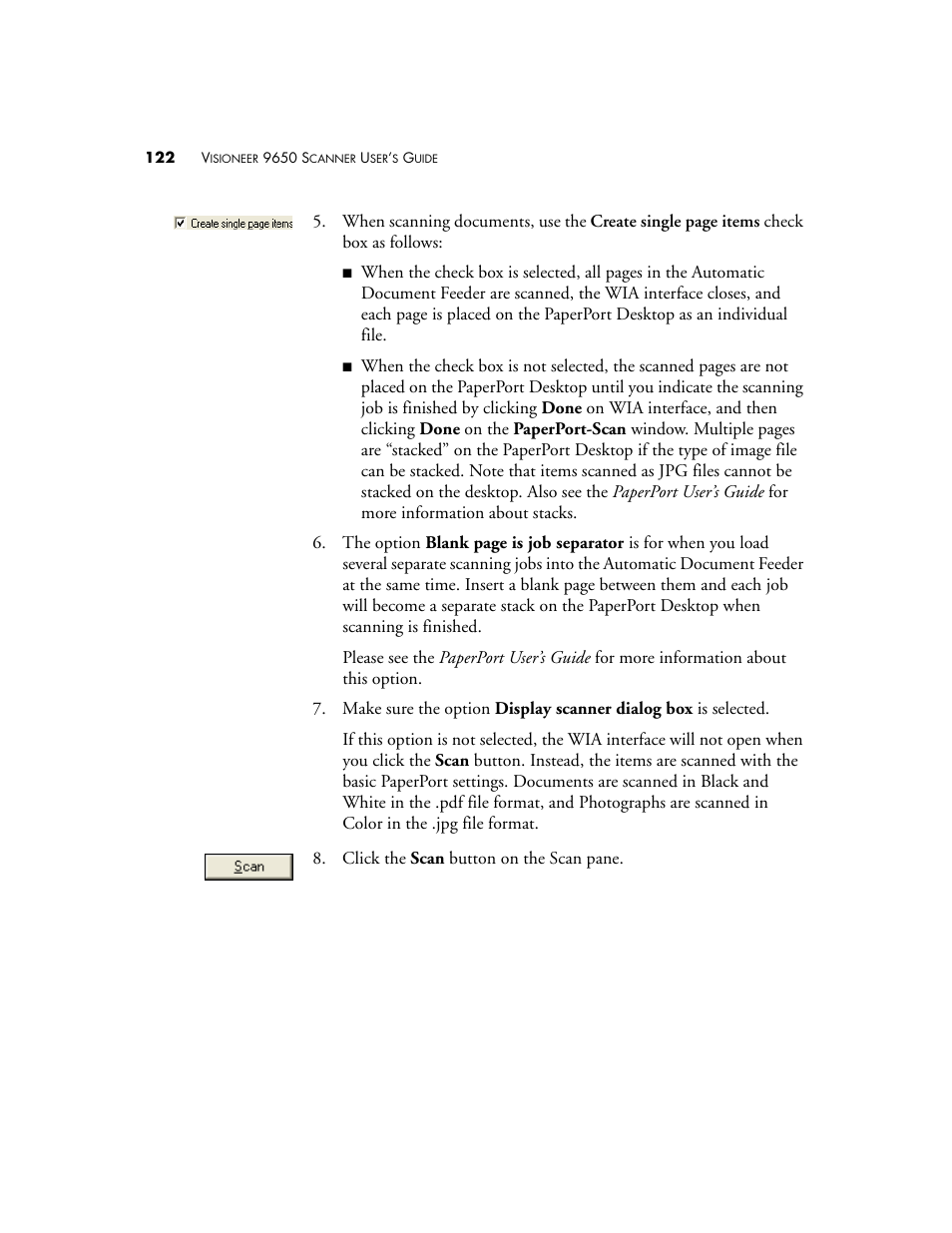 Visioneer 9650 User Manual | Page 129 / 158