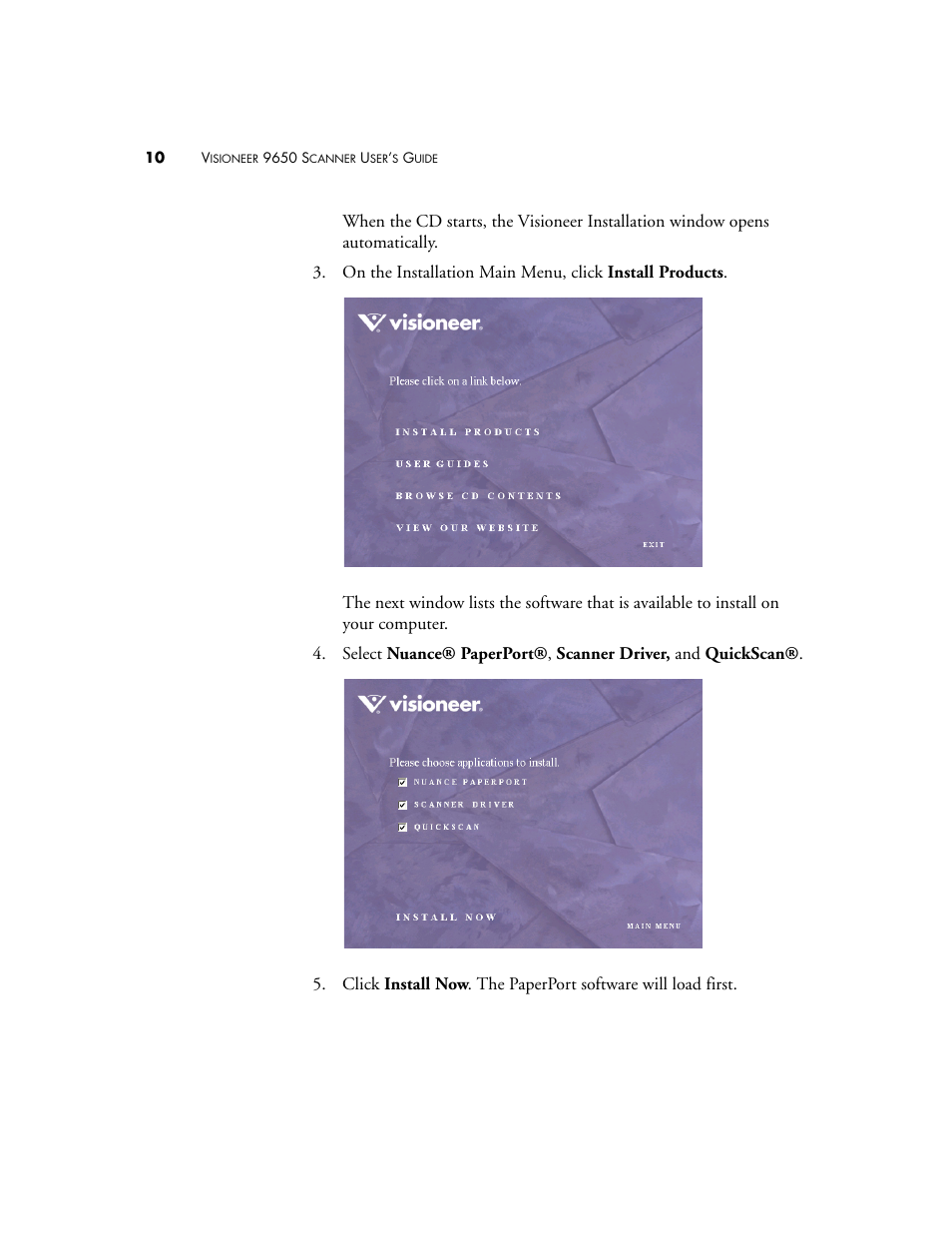 Visioneer 9650 User Manual | Page 17 / 158