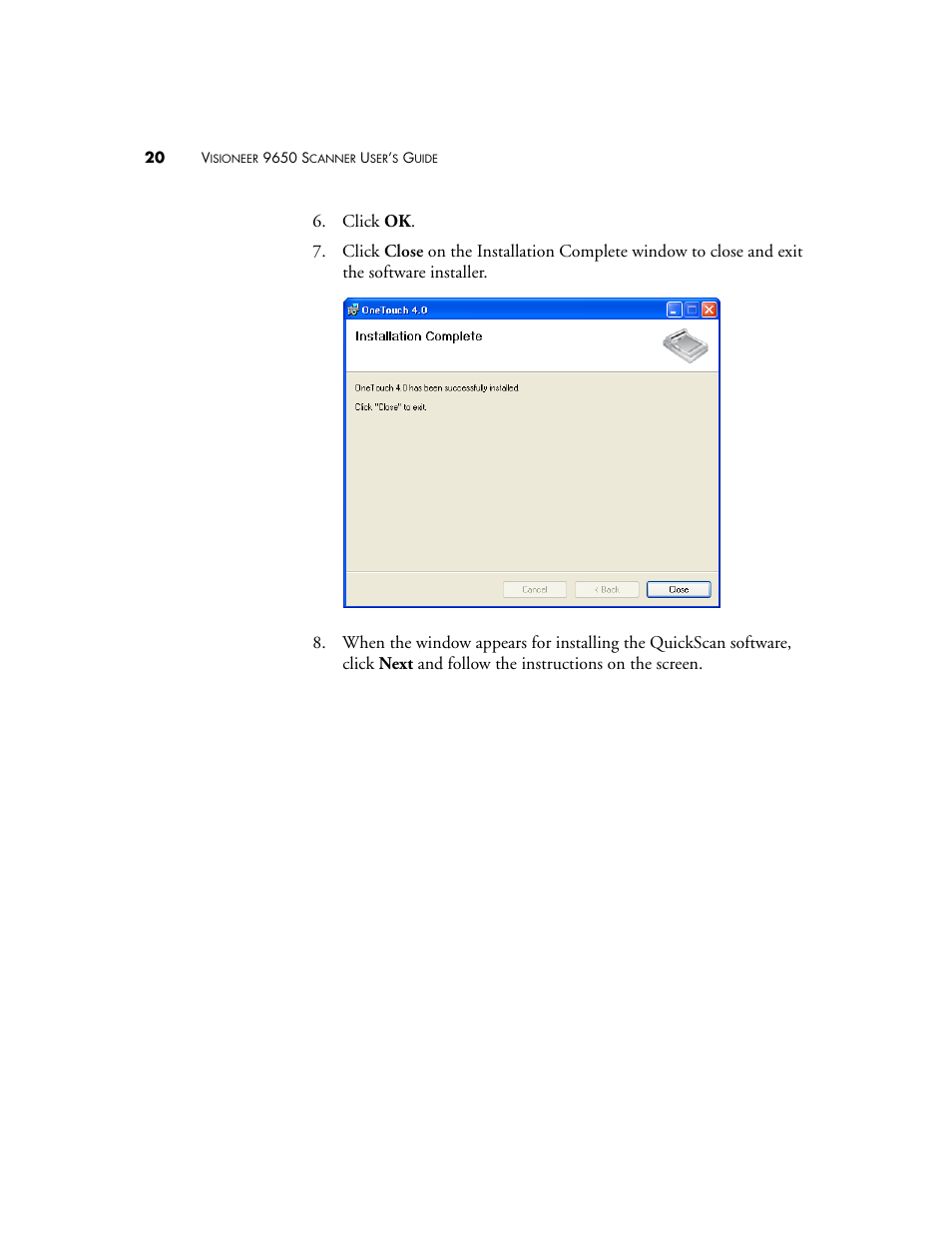 Visioneer 9650 User Manual | Page 27 / 158