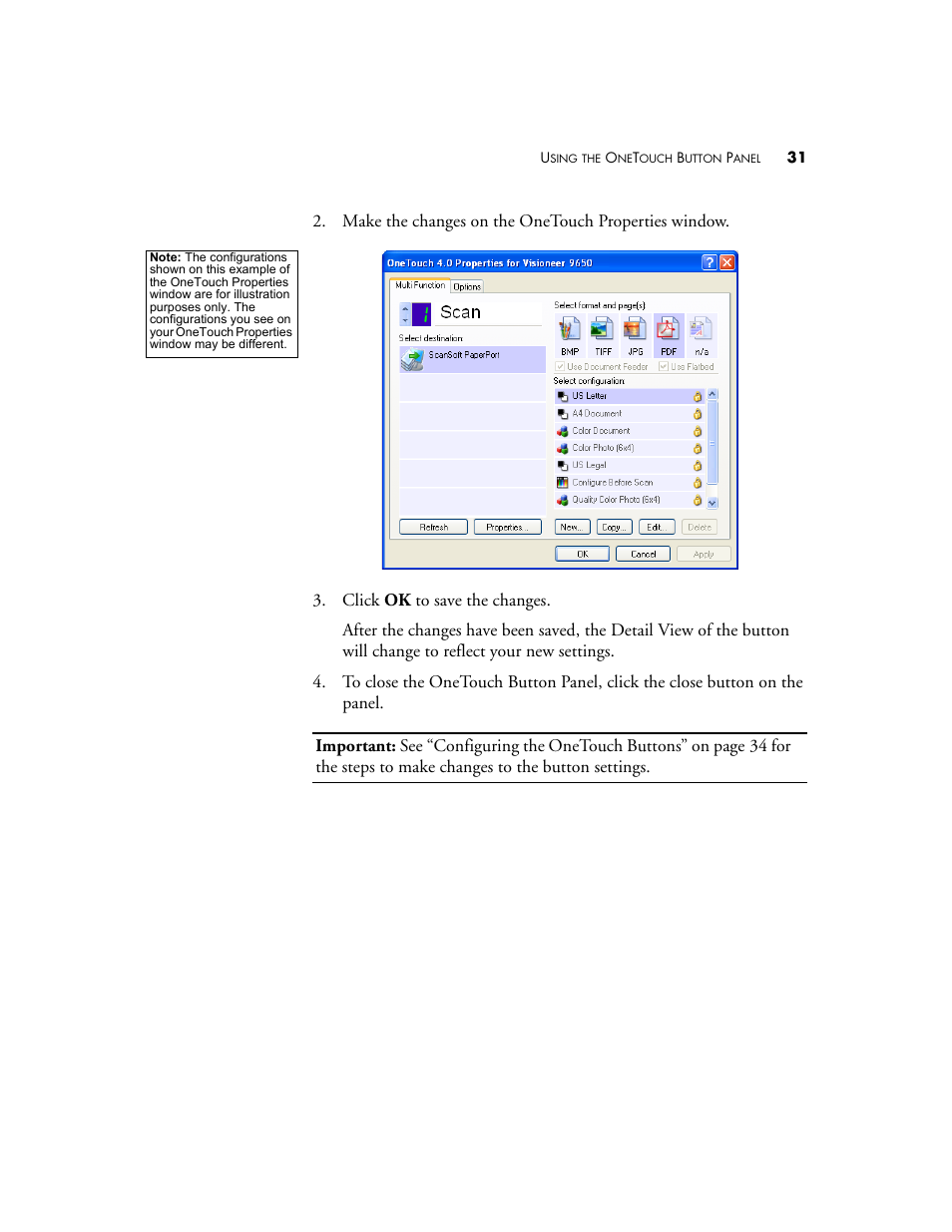 Visioneer 9650 User Manual | Page 38 / 158