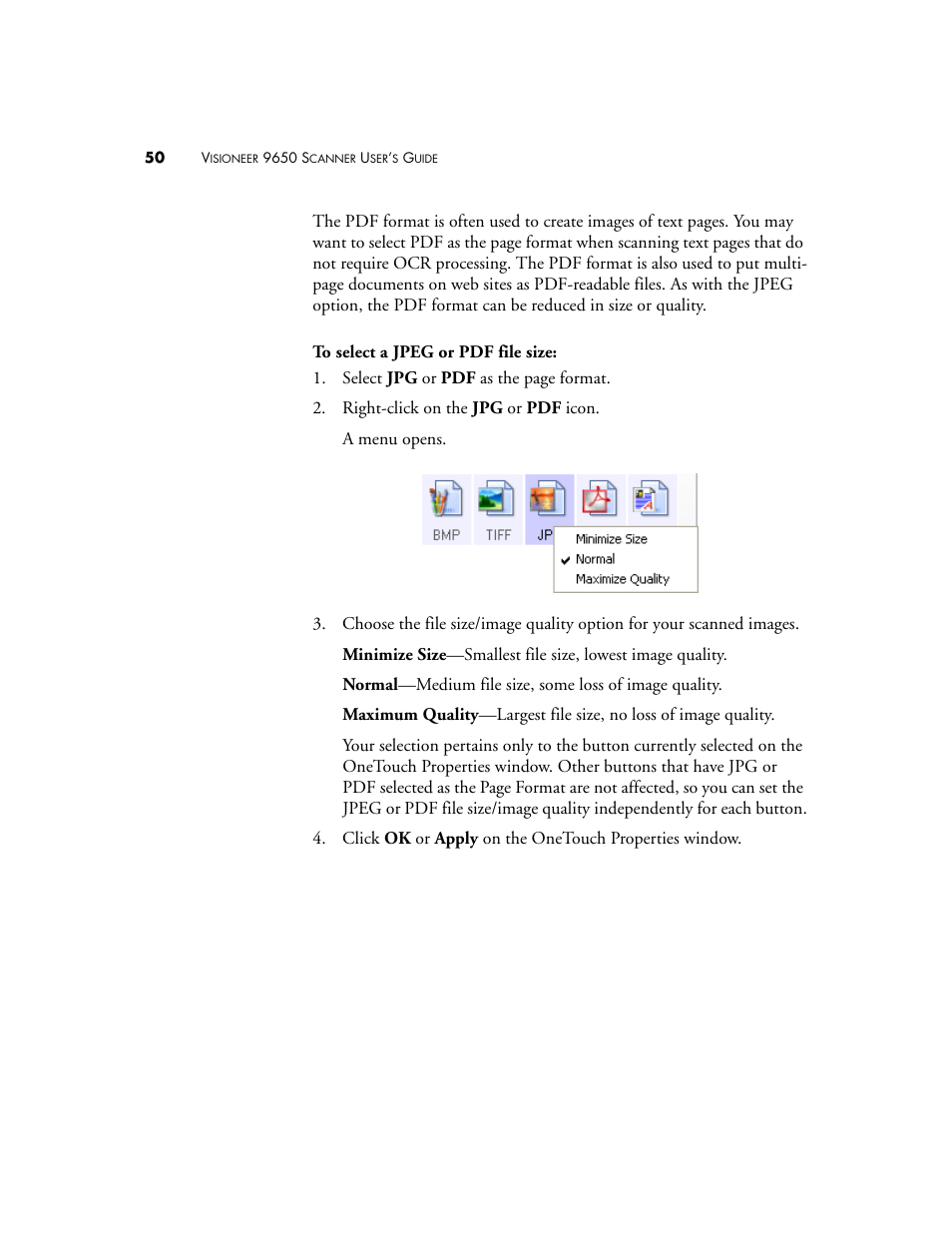 Visioneer 9650 User Manual | Page 57 / 158