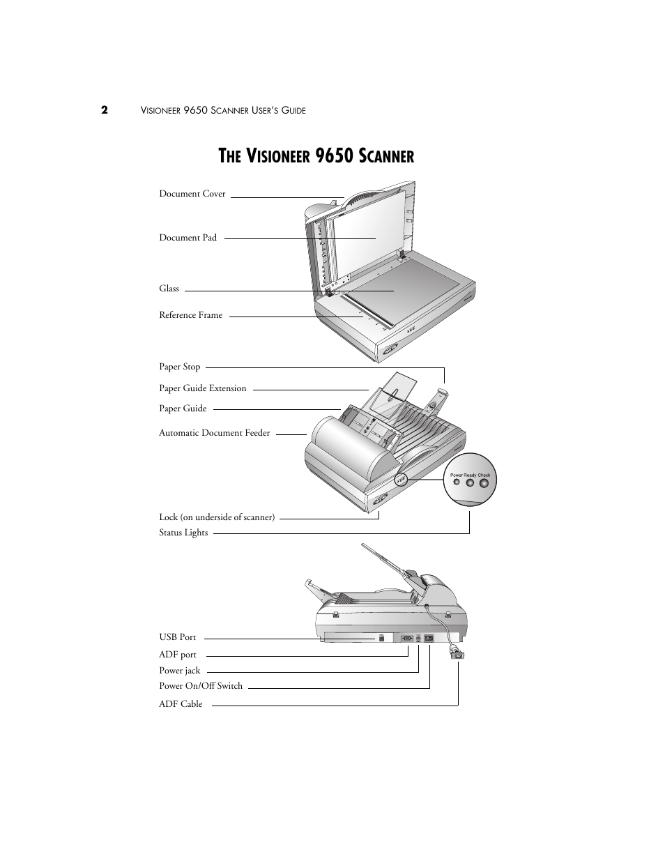 The visioneer 9650 scanner, 9650 s, Isioneer | Canner | Visioneer 9650 User Manual | Page 9 / 158