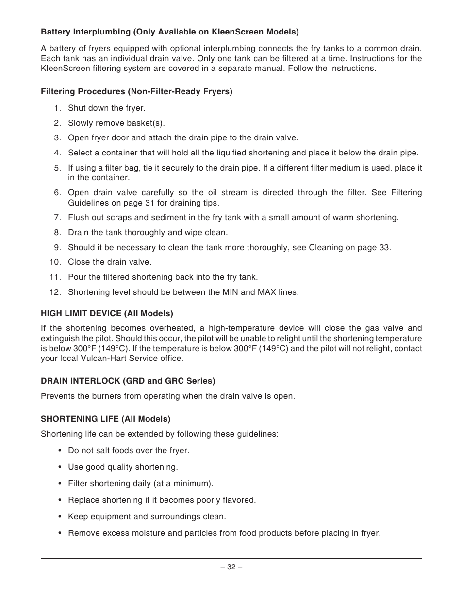 VULKAN GRD85F ML-126741 User Manual | Page 32 / 36